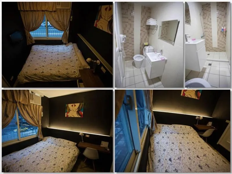 Decorative detail, Bed in May Rooms Taipei Nangang Station