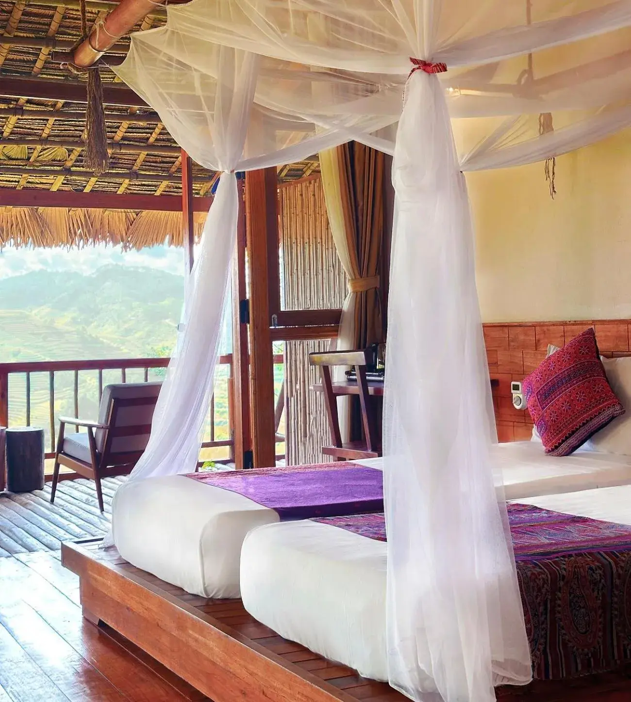 Connecting Room with Mountain View in PU LUONG BOUTIQUE GARDEN Connecting Room with Mountain View in PU LUONG BOUTIQUE GARDEN