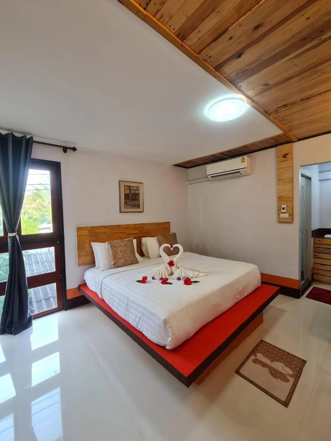 Bed in Mookboonchu Guesthouse ,Kohmook Trang