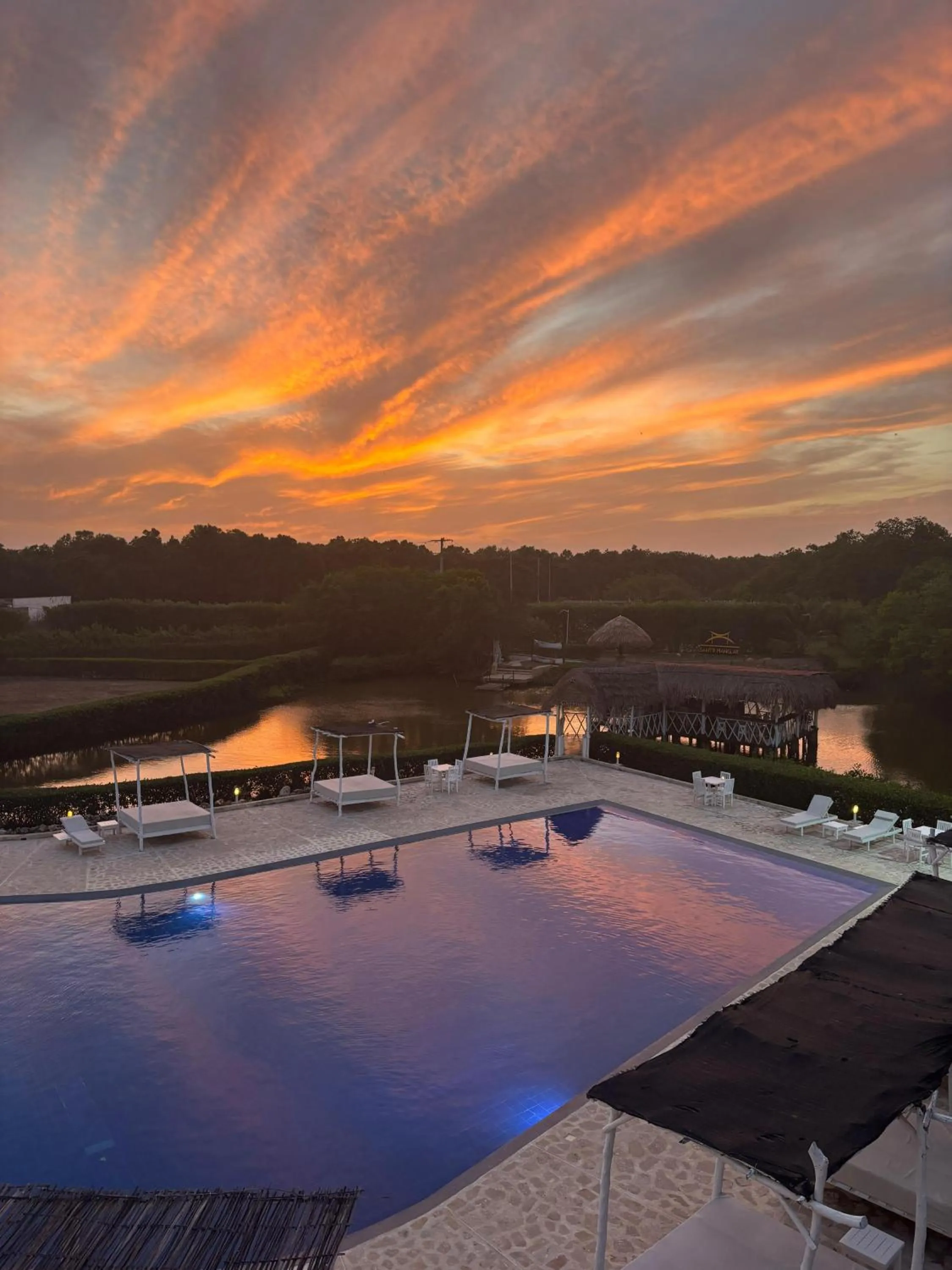 Sunset in Santo Manglar Cartagena Life Wellness Spa Hotel