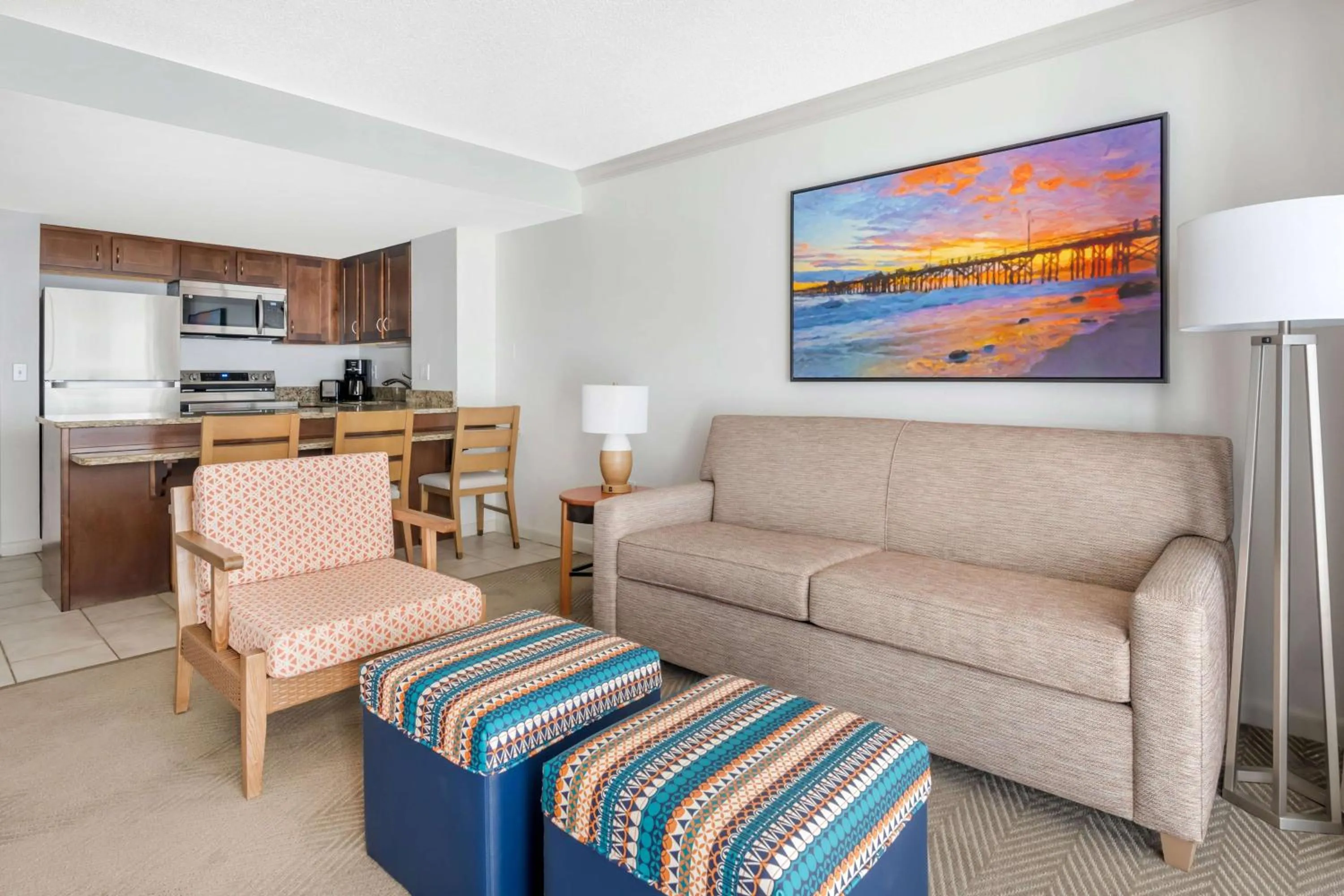 Living room in Hilton Vacation Club Daytona Beach Regency