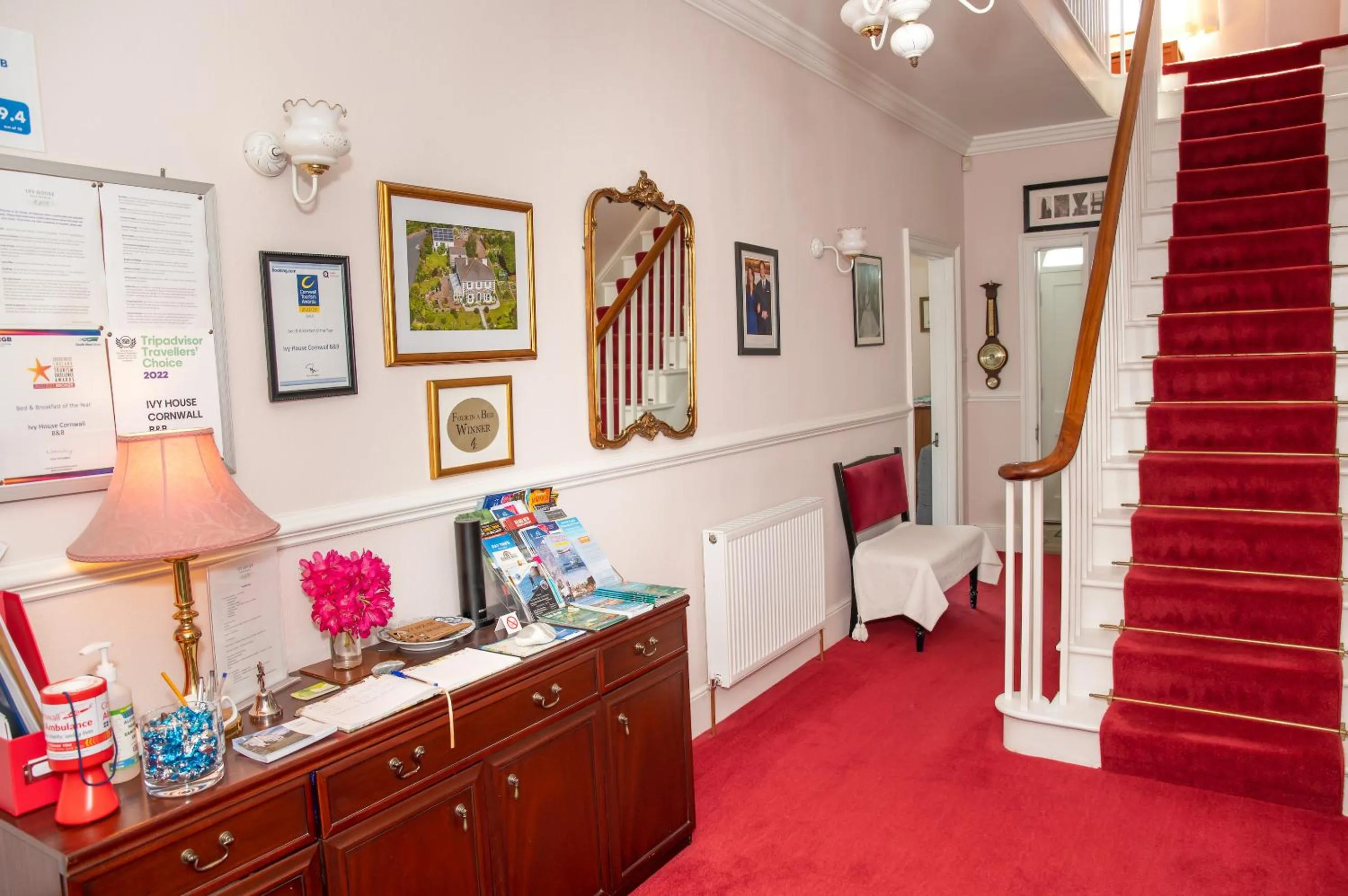 Lobby or reception in Ivy House Cornwall B&B