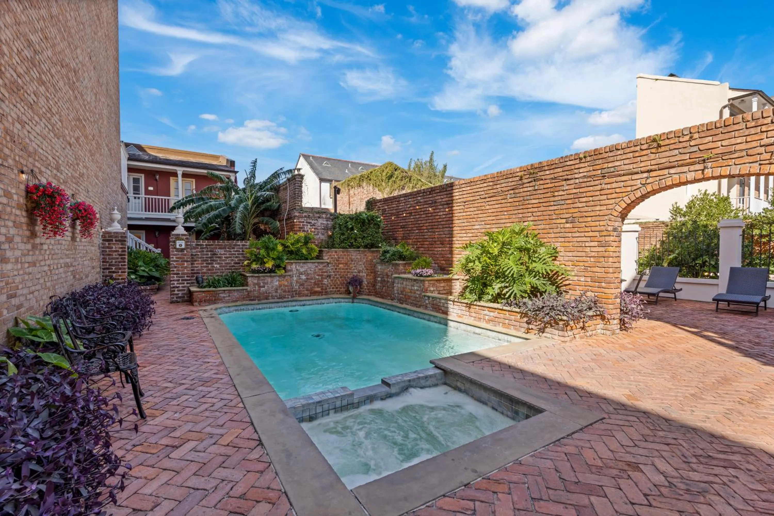 Pool view in Grenoble House