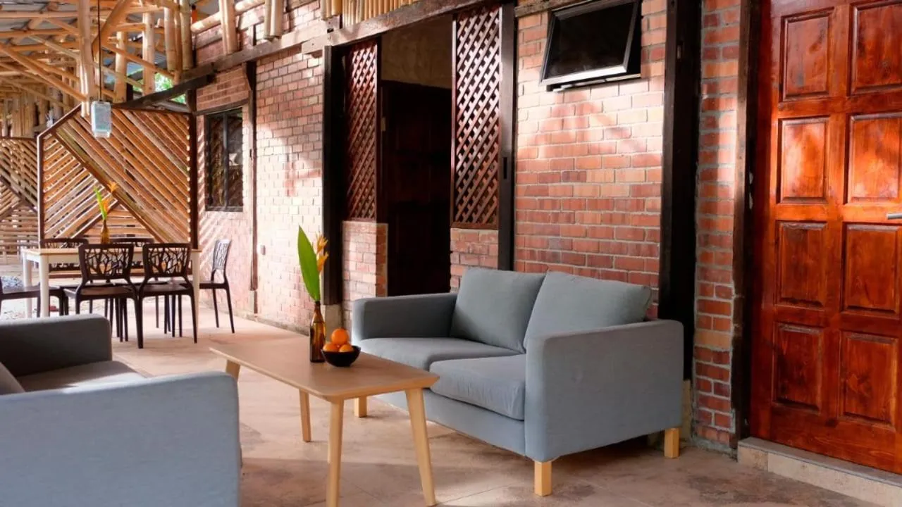 Seating area in Bamboo Cottage Langkawi