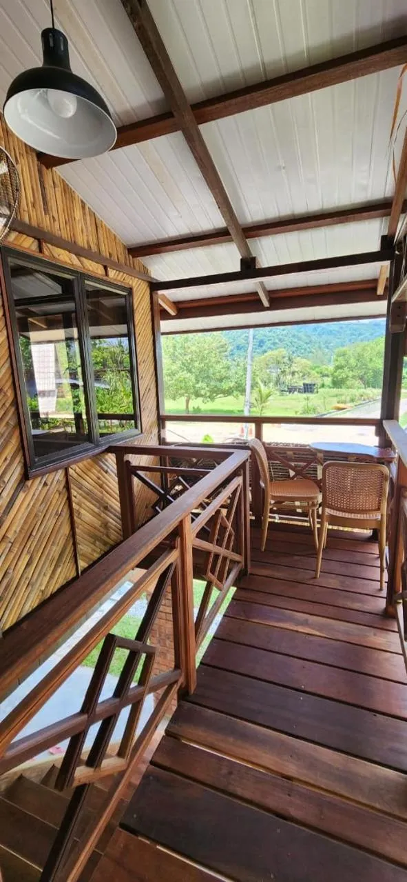 Balcony/Terrace in Bamboo Cottage Langkawi