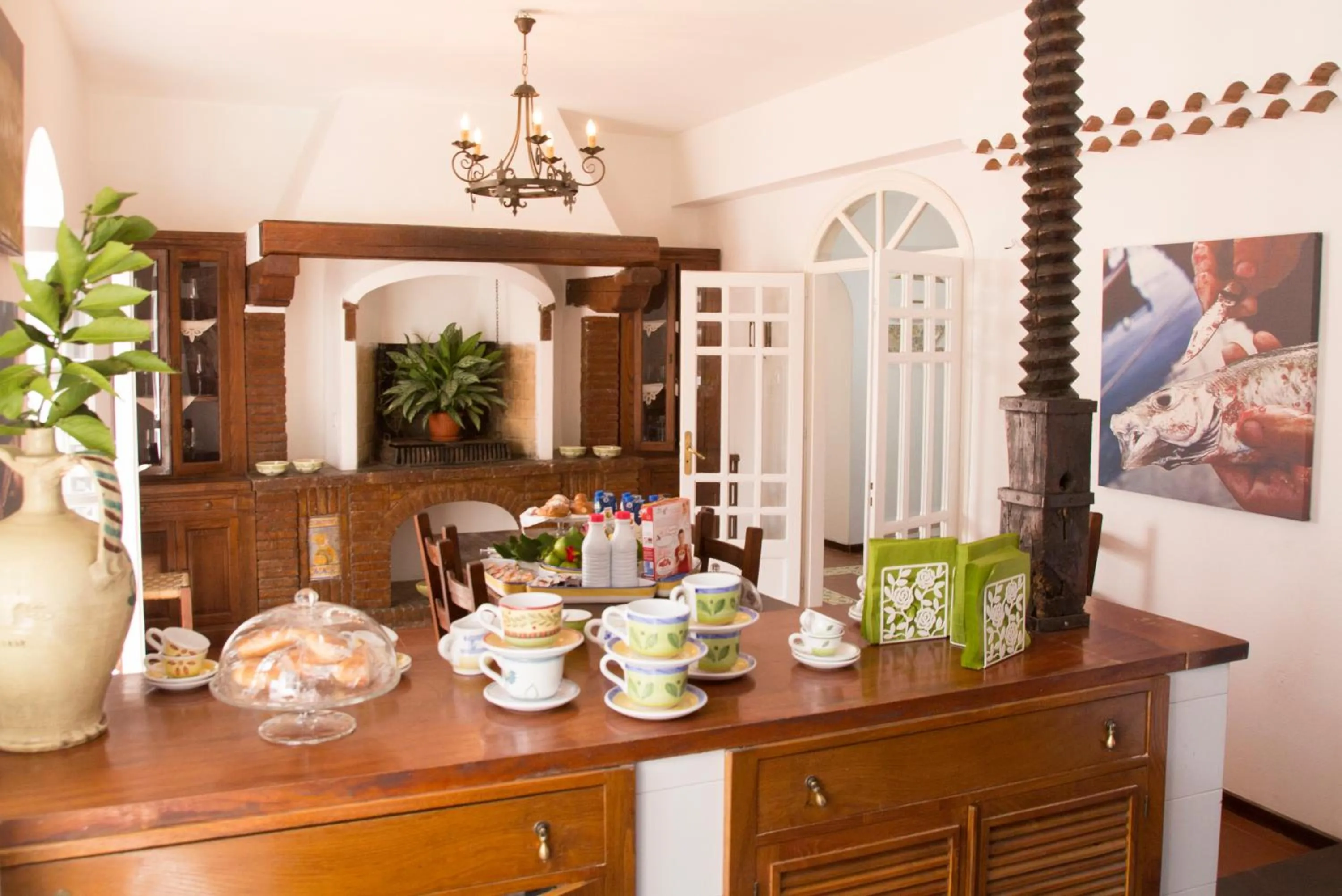 Kitchen or kitchenette in B&B Villa Accademia