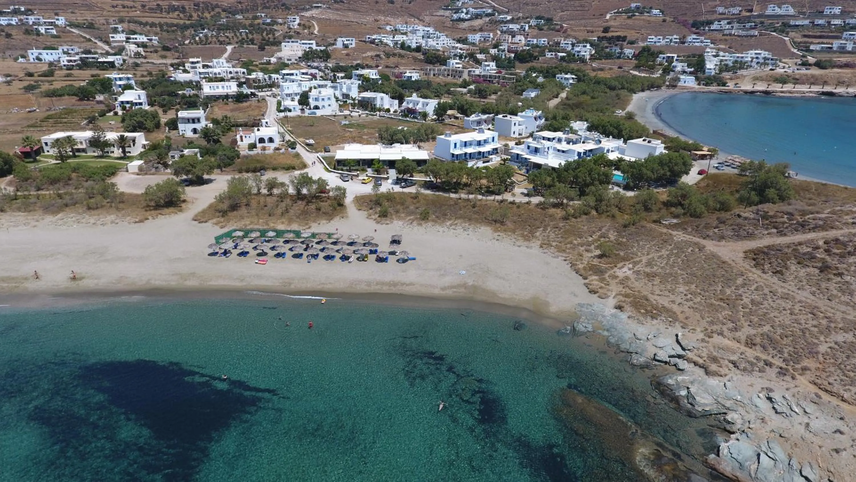 Bird's eye view in Nostos Beachfront Apartments & Studios