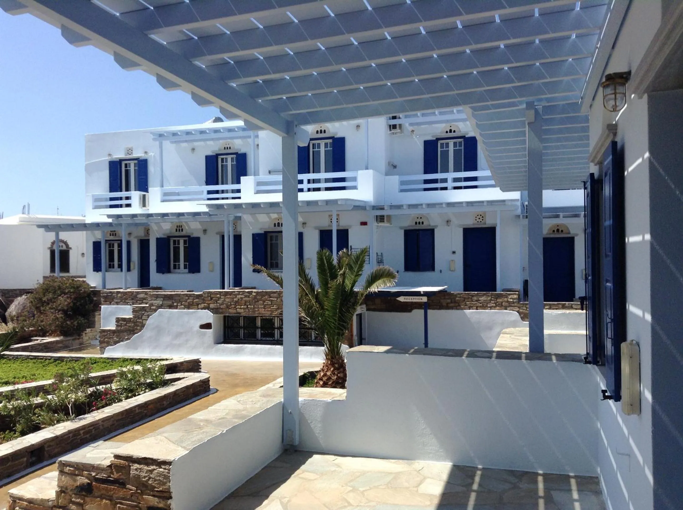 Property building in Nostos Beachfront Apartments & Studios