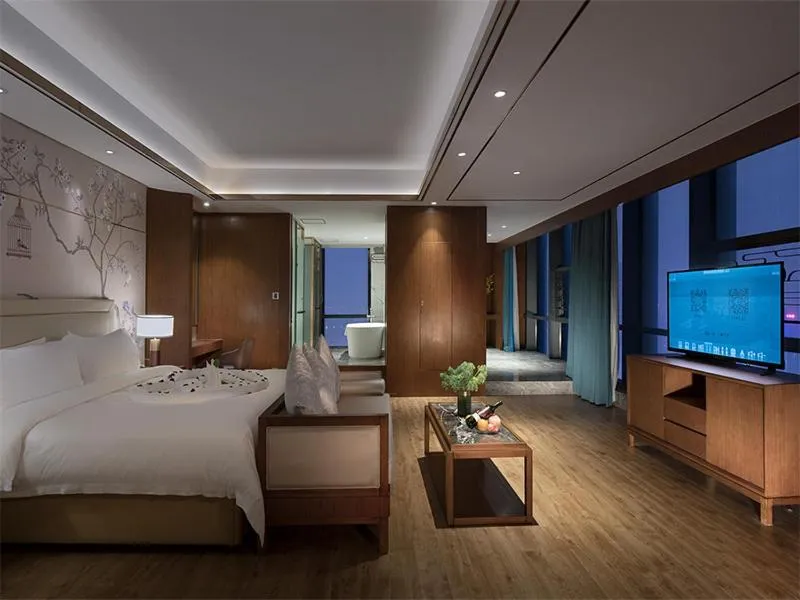 Bed in Venus Royal Hotel(Foshan Kuiqi Road Metro Station)