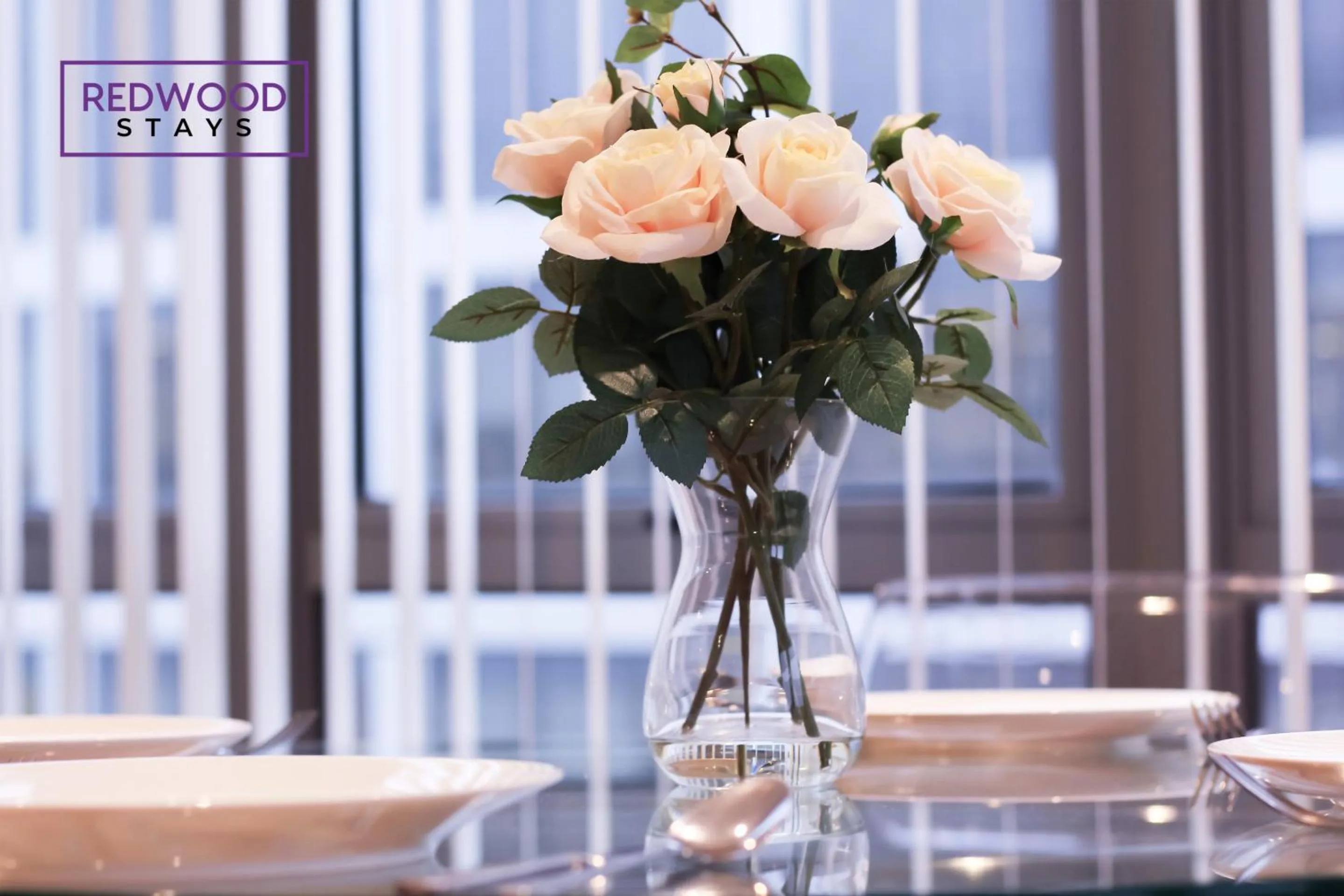 Dining area in Festival Place, Modern Town Center Apartment, Perfect for Contractors & Families, FREE Parking & WiFi by REDWOOD STAYS