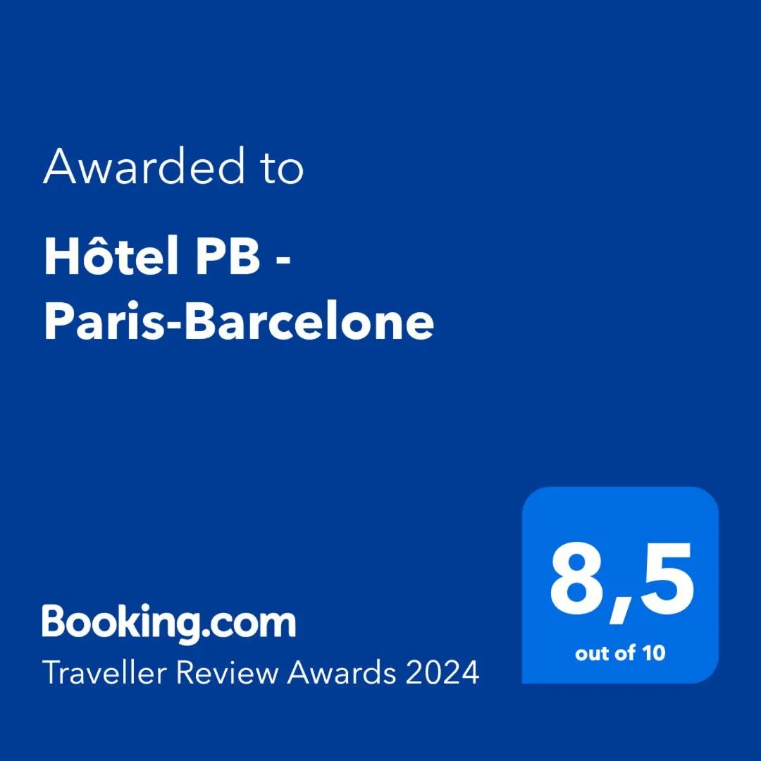 Certificate/Award in Hôtel PB - Paris-Barcelone