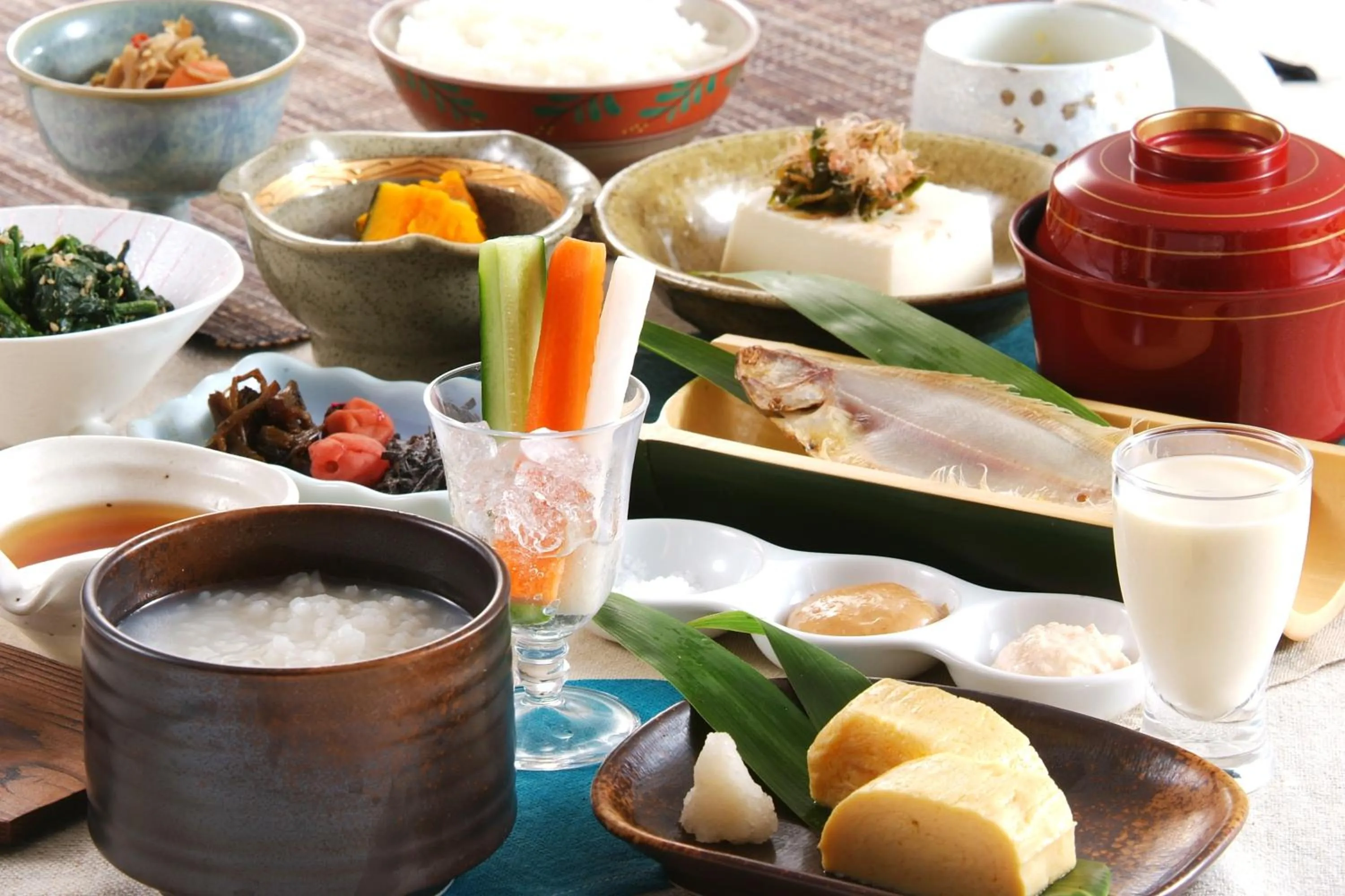 Asian breakfast in Ichidaya