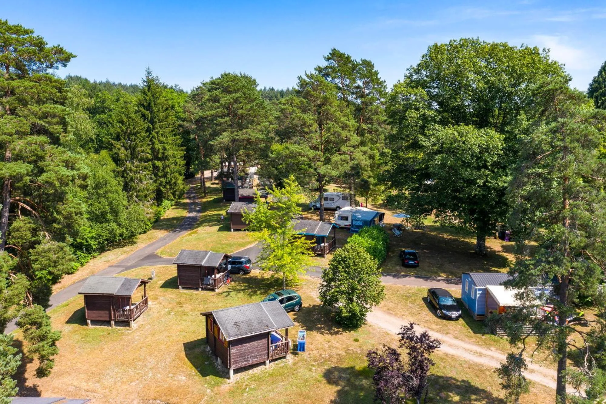 Bird's eye view in Camping du Lac