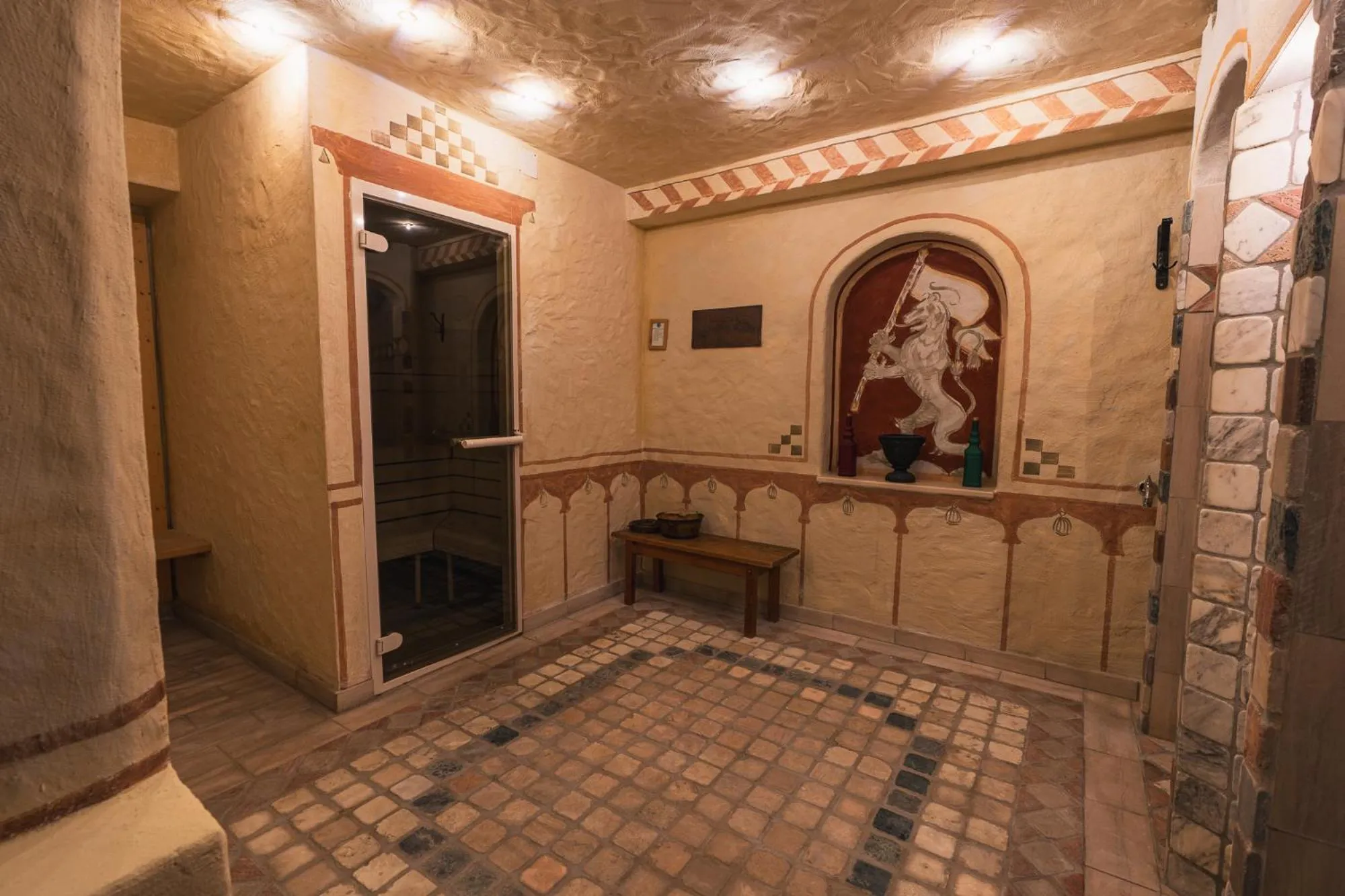 Steam room, Bed in Hotel Schlosswirt