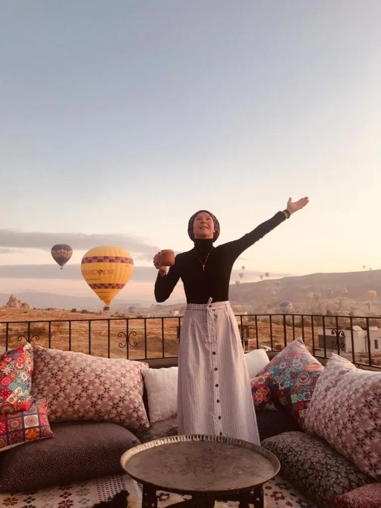 Sunrise in My Home Cappadocia Stone House