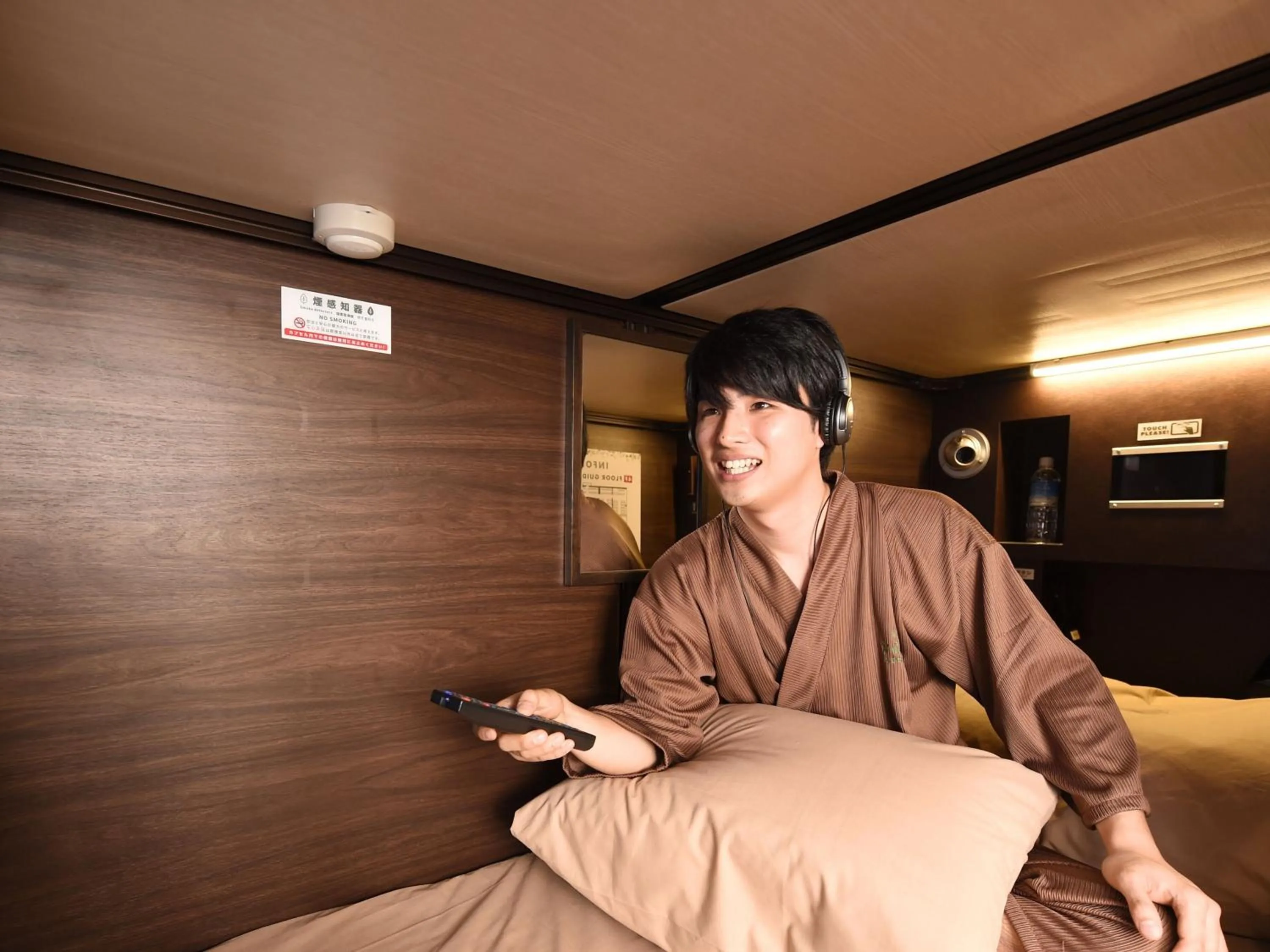 Photo of the whole room, Bed in 2025 RENEWAL OPEN Anshin oyado Nagoya Man & Woman Sakae Station