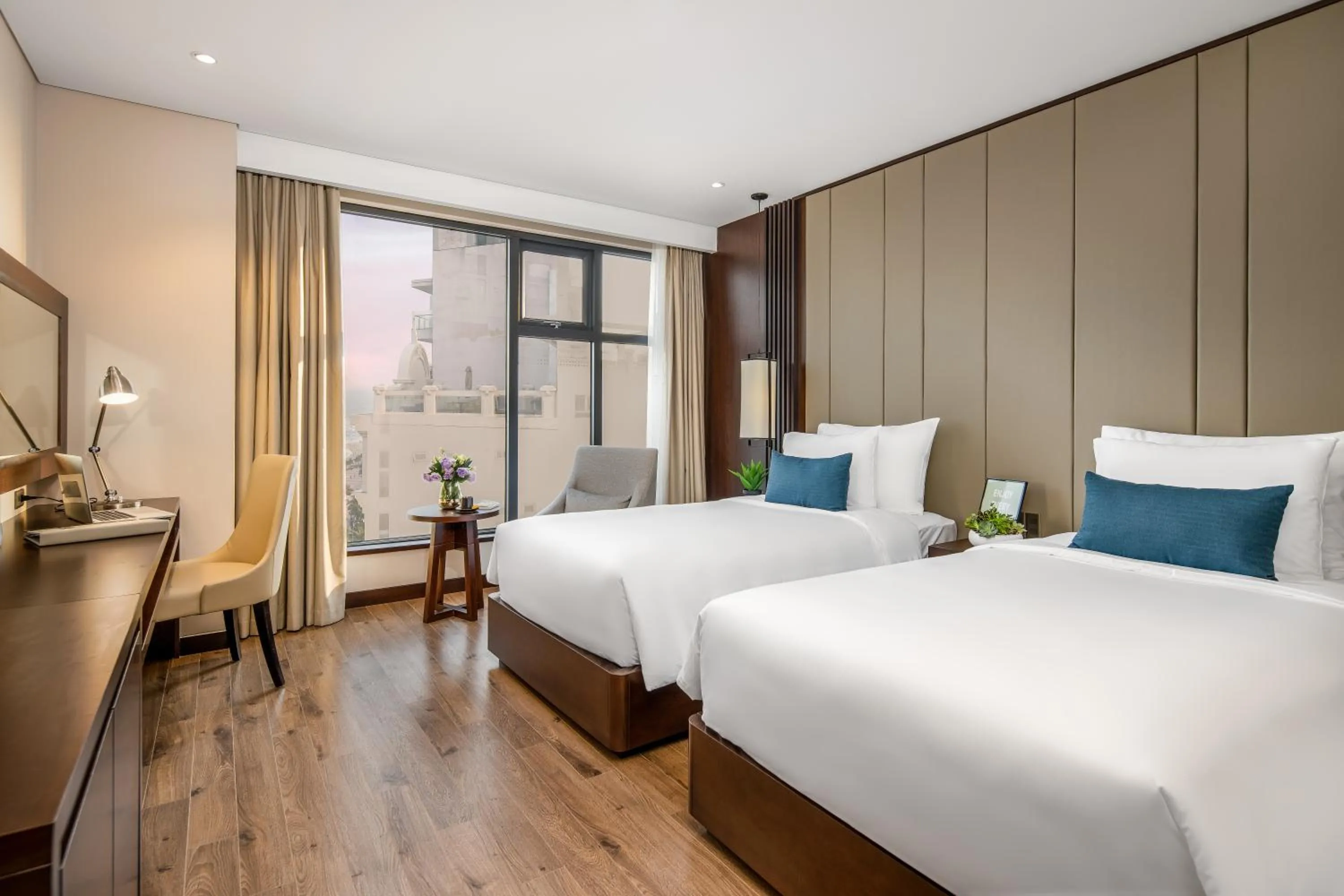 View (from property/room), Bed in Minh Toan SAFI Ocean Hotel