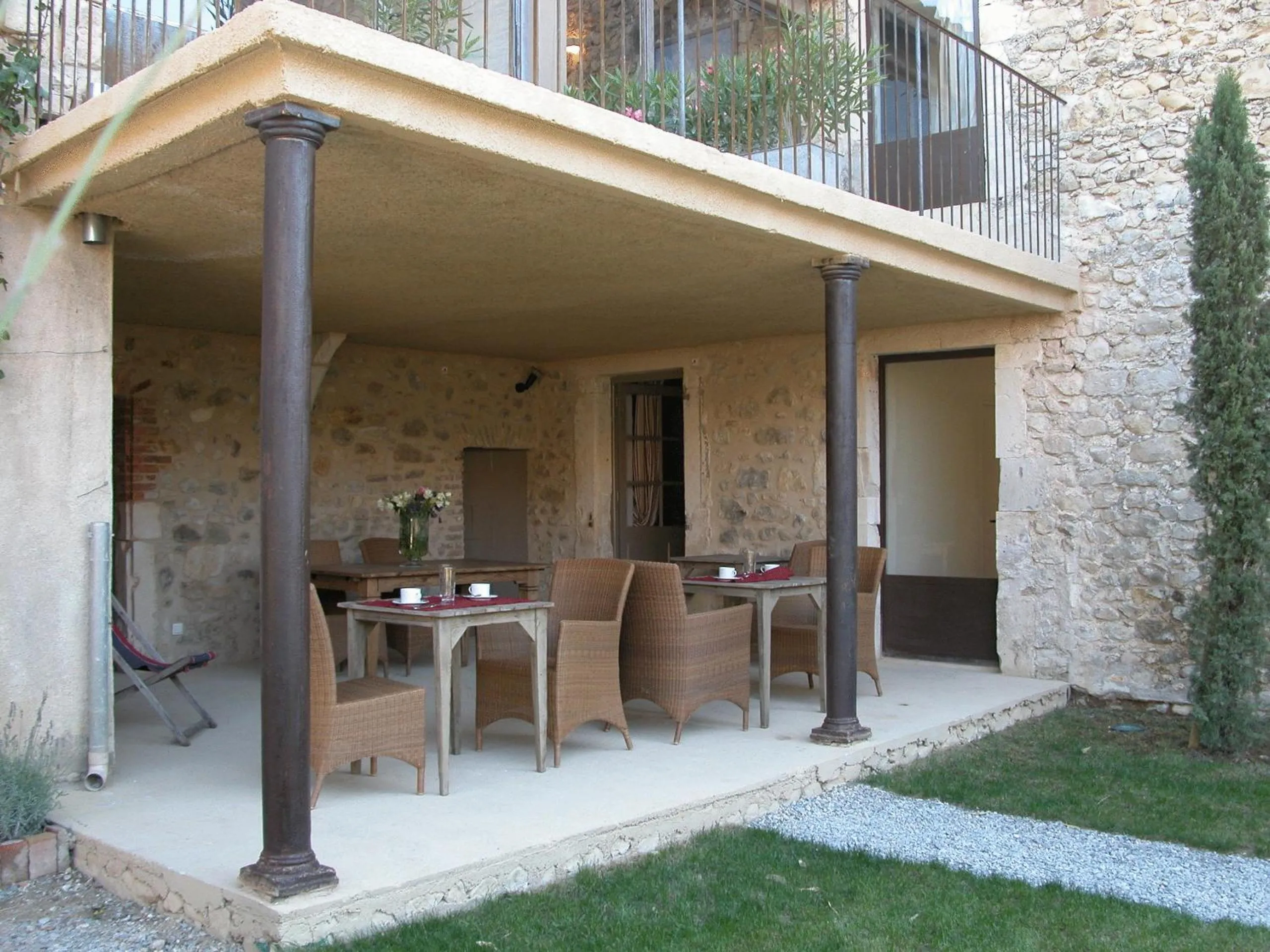 Balcony/Terrace in Hôtel de Mirmande