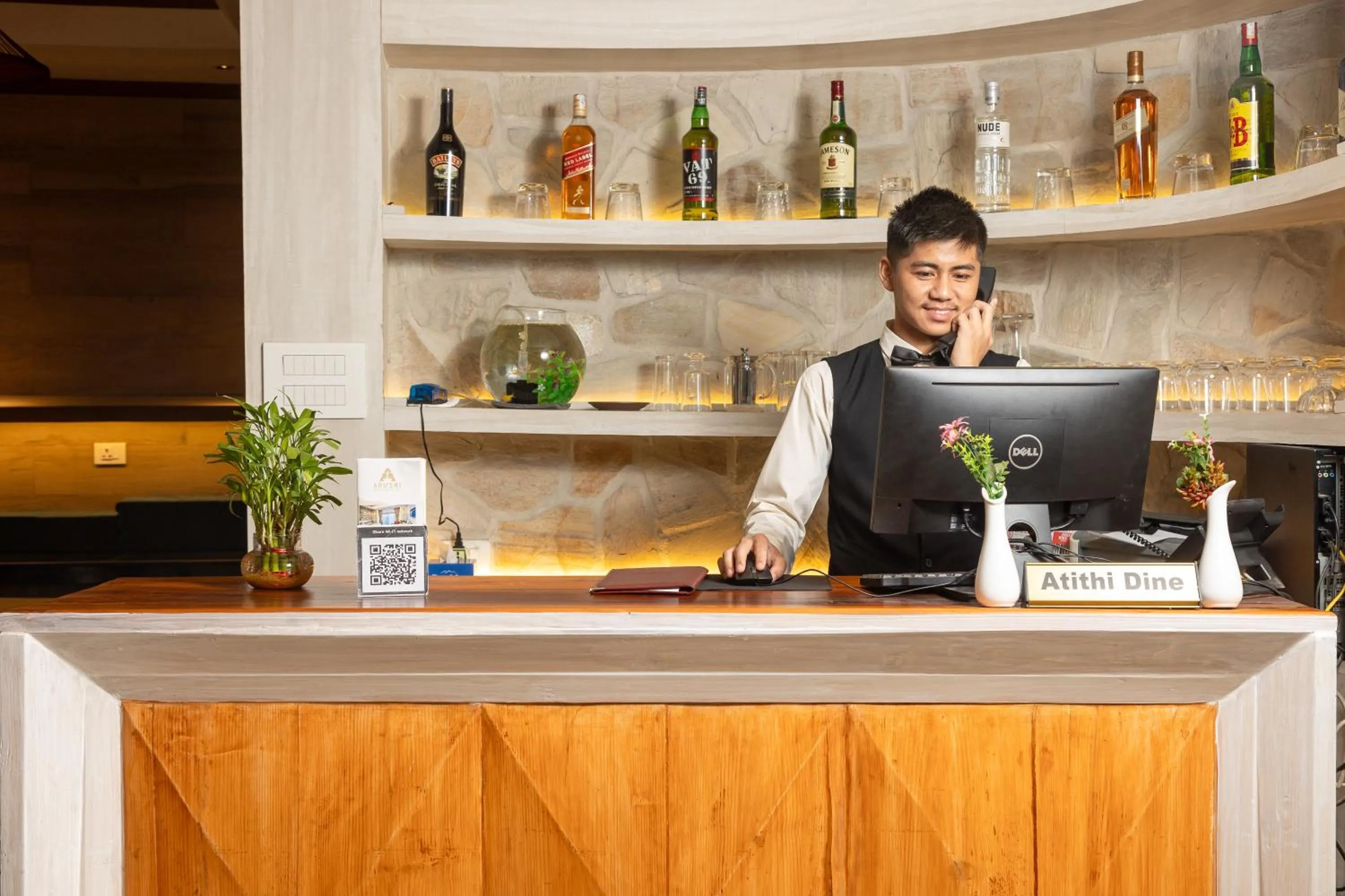 Dining area in Arushi Boutique Hotel