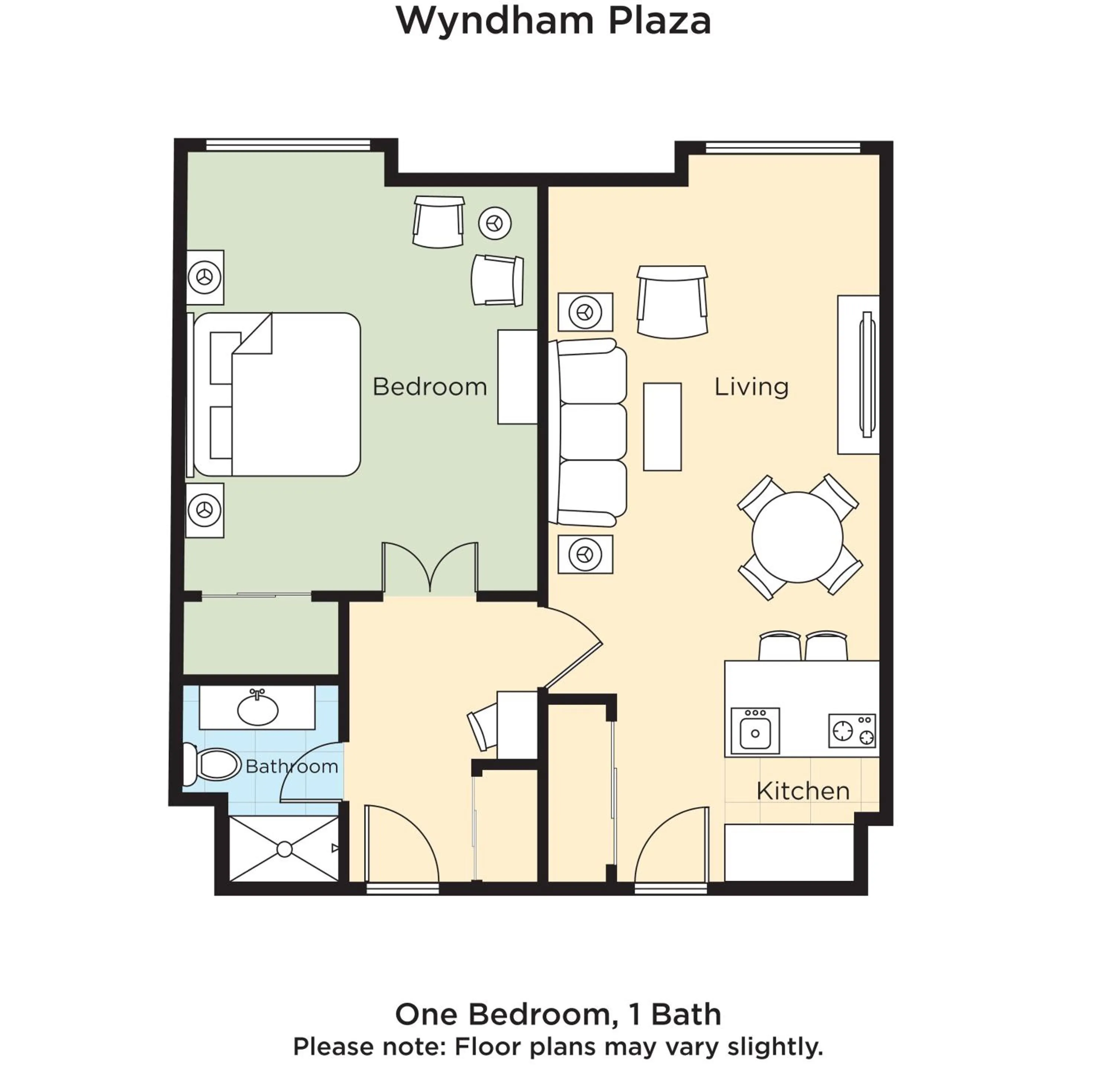Floor plan in WorldMark Palm Springs - Plaza Resort and Spa