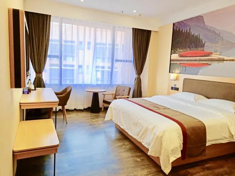 Bed in Thank Inn Plus Hotel Guangdong Dongguan Zhongtang Town Daxinwei Road