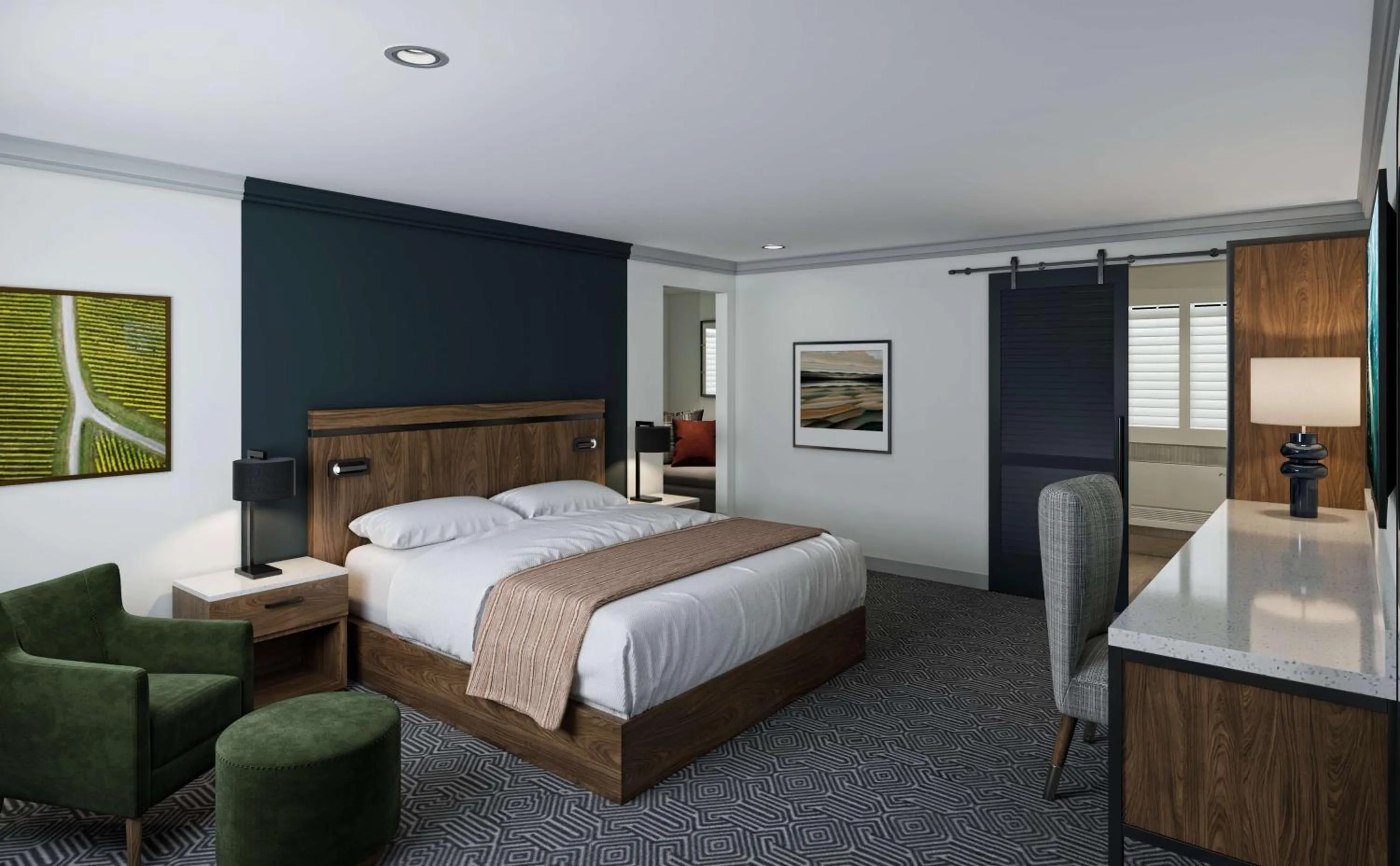 Bed in The Hadsten Solvang, Tapestry Collection by Hilton