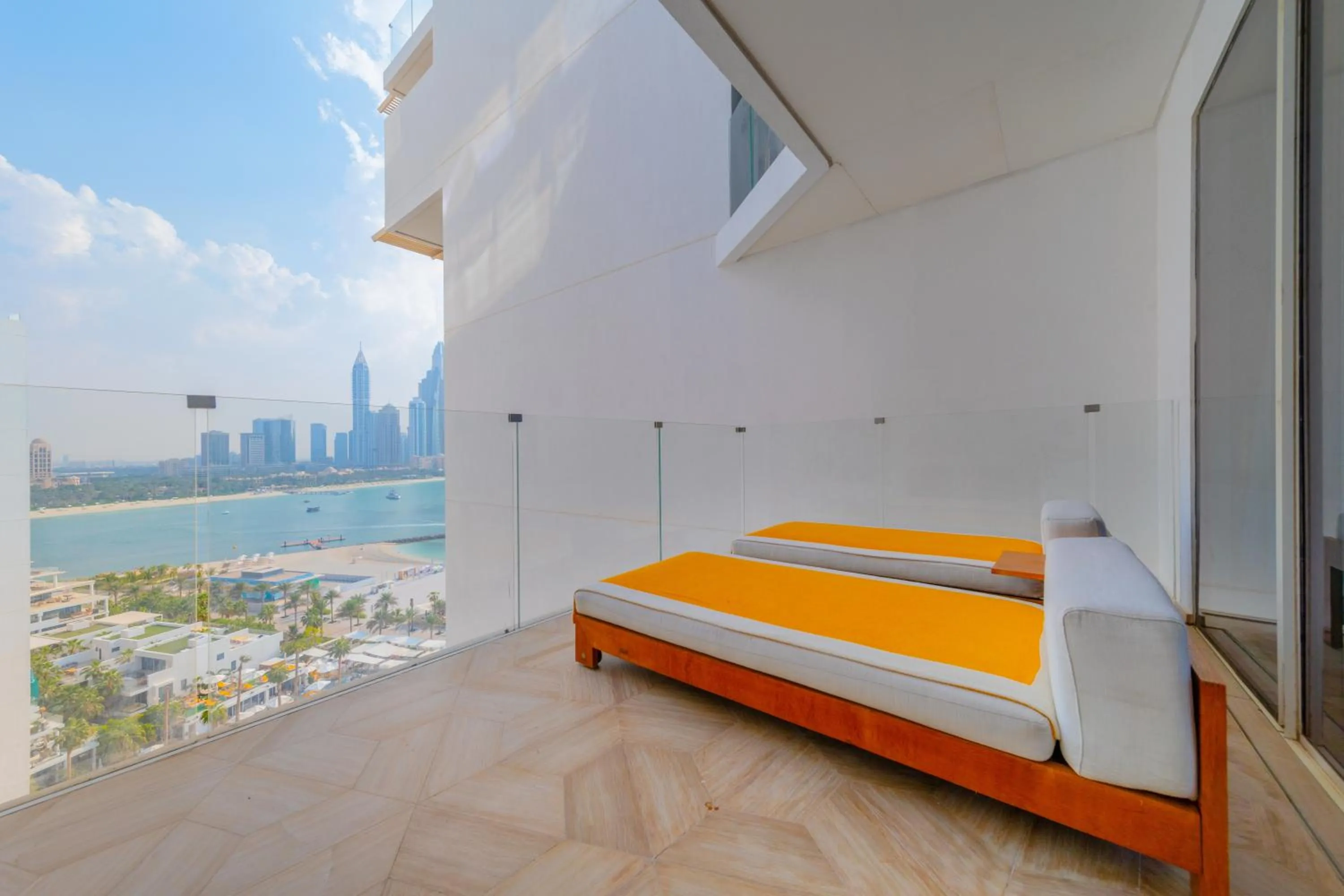 View (from property/room), Bed in EDEN'S Homes & Villas - FIVE Palm Residences