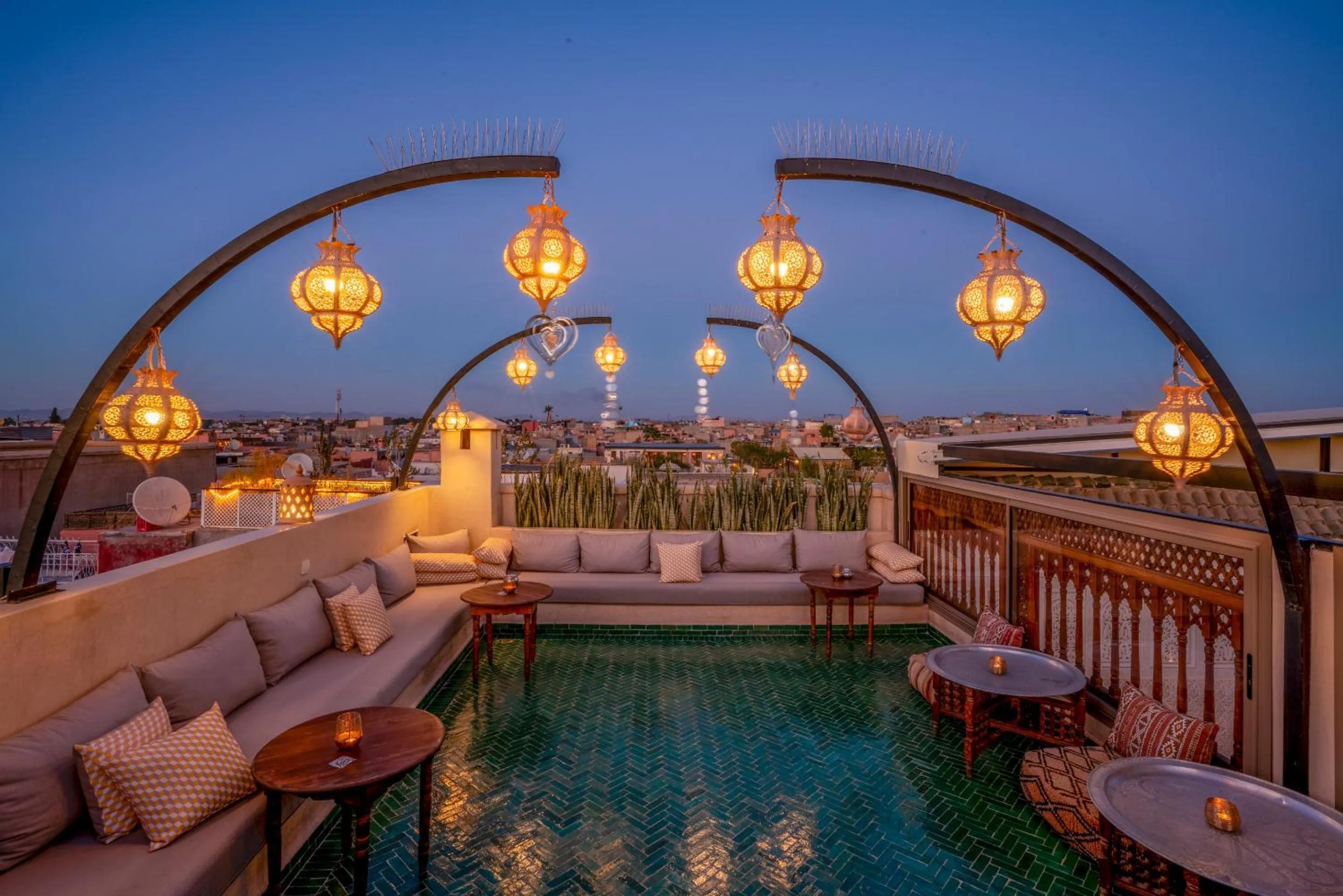 Patio in Riad Janate & SPA