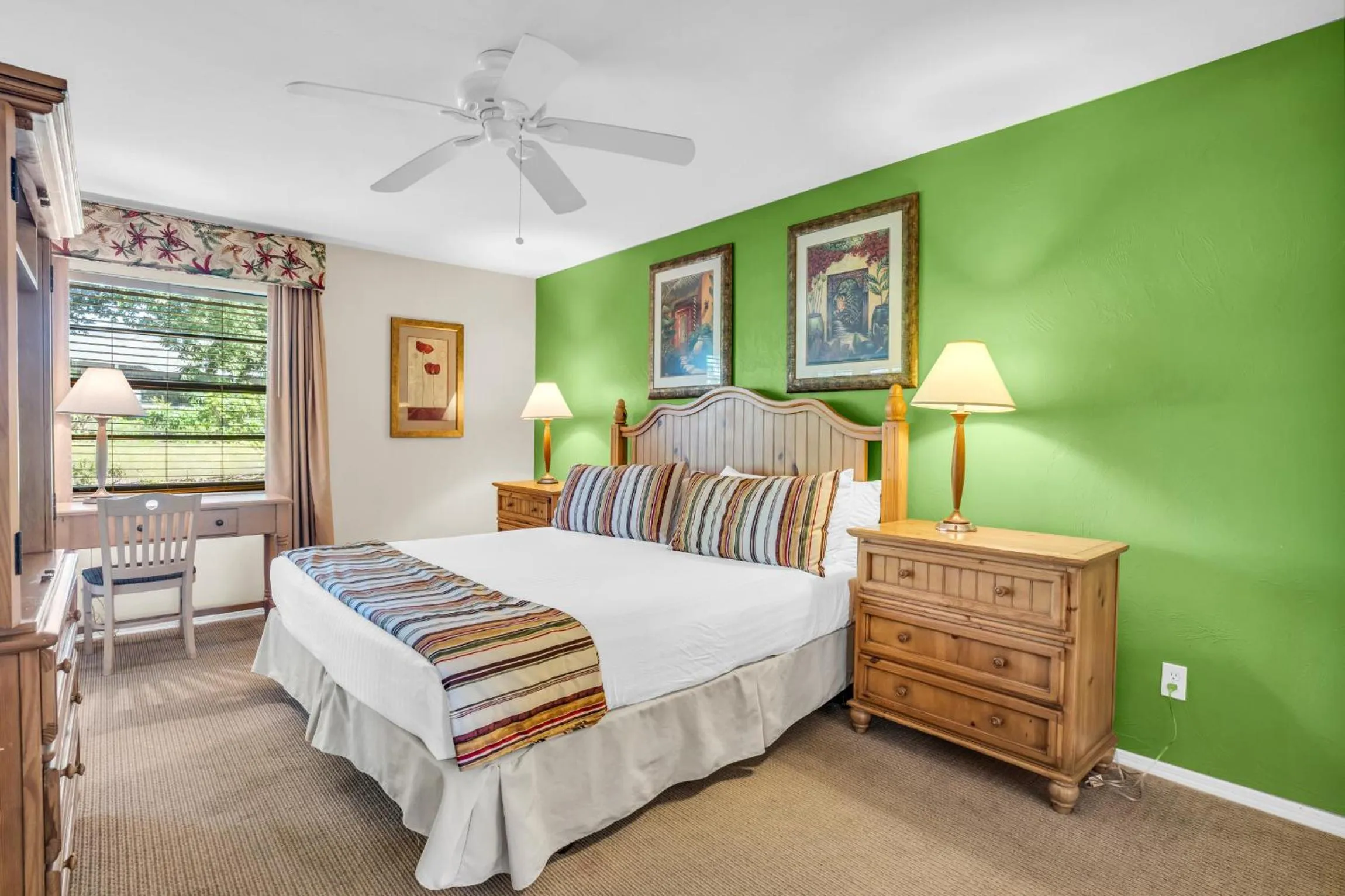 Bed in Park Shore Resort by Mike Z Rentals