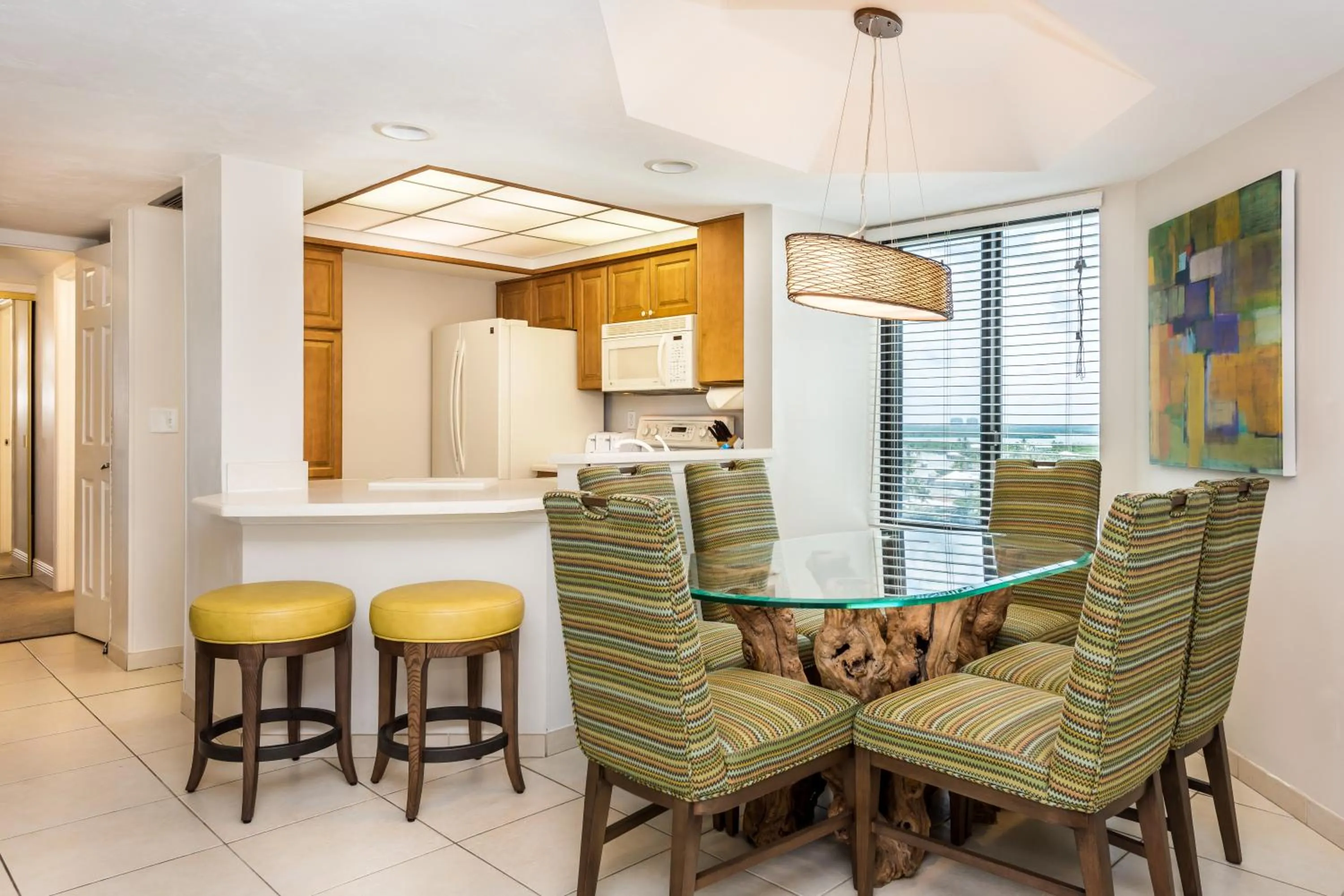 Dining area in Pointe Estero Resort