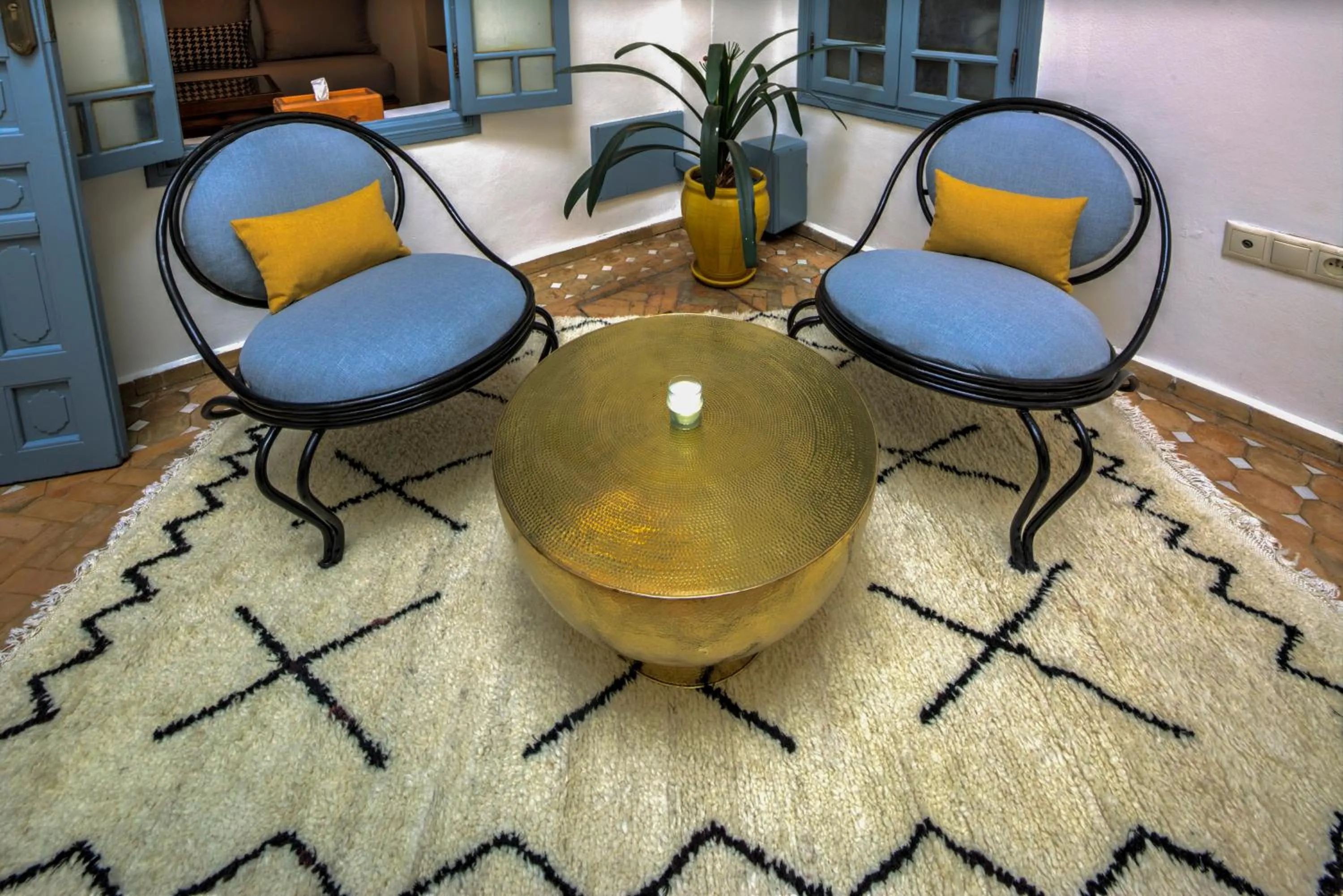 Seating area in Riad Amaris