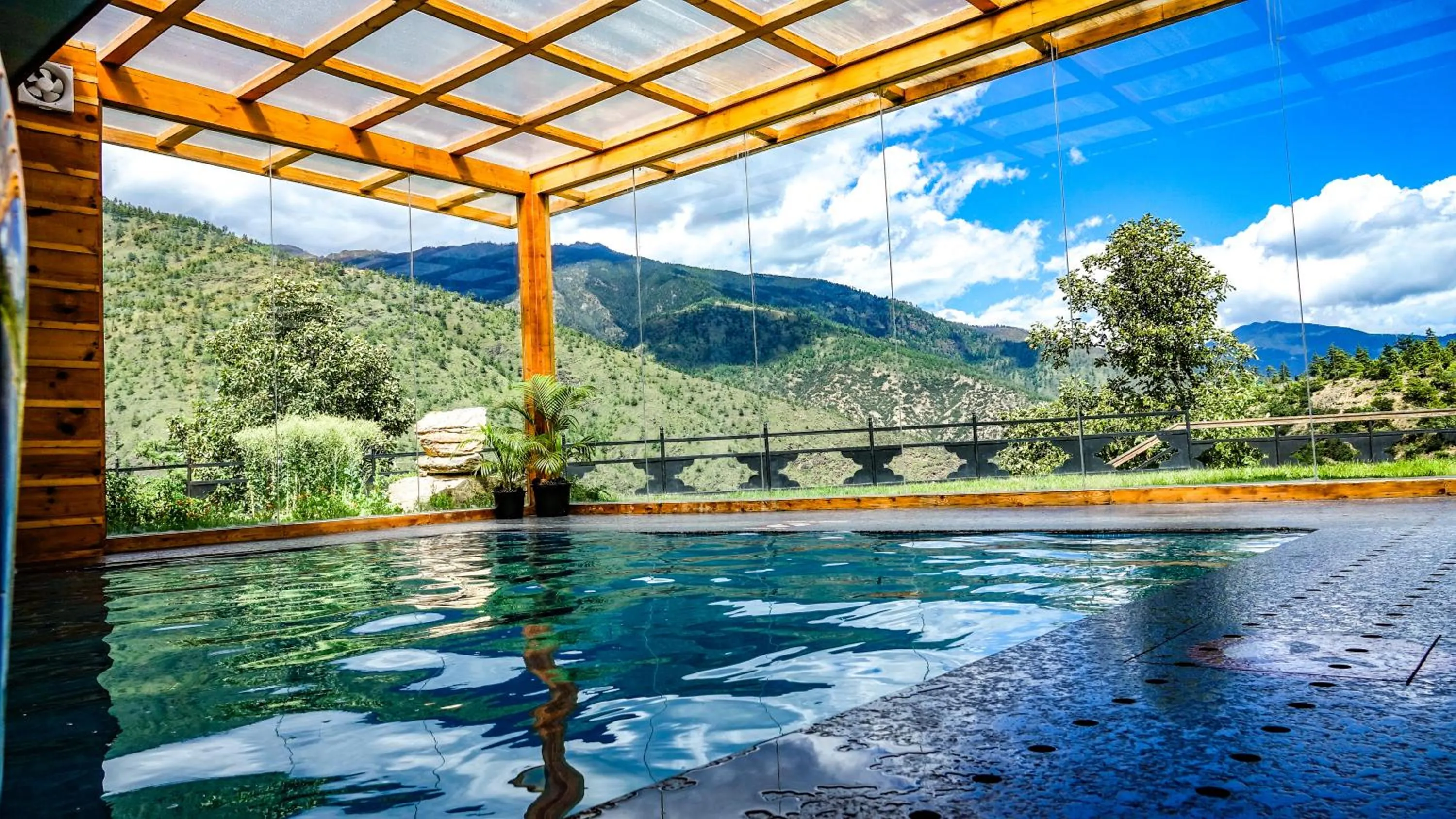 Swimming pool in The Postcard Dewa, Thimphu, Bhutan