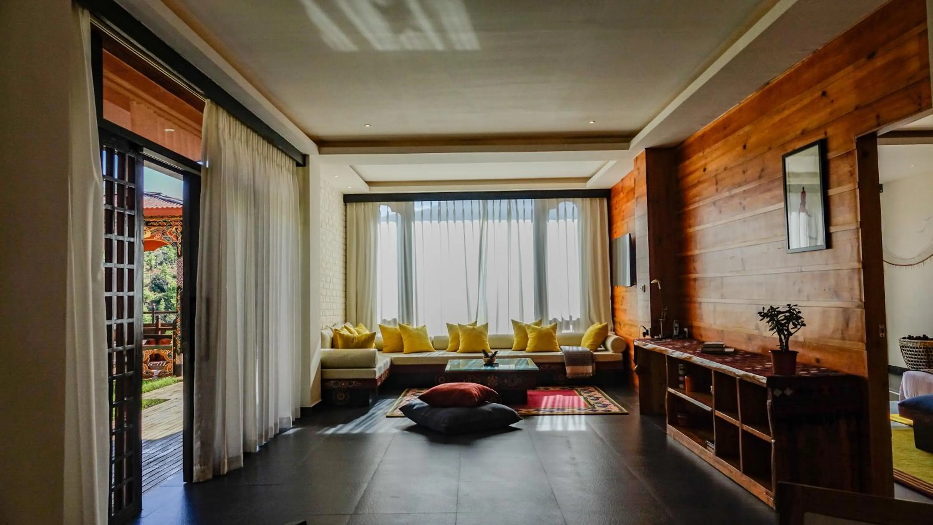 Living room in The Postcard Dewa, Thimphu, Bhutan