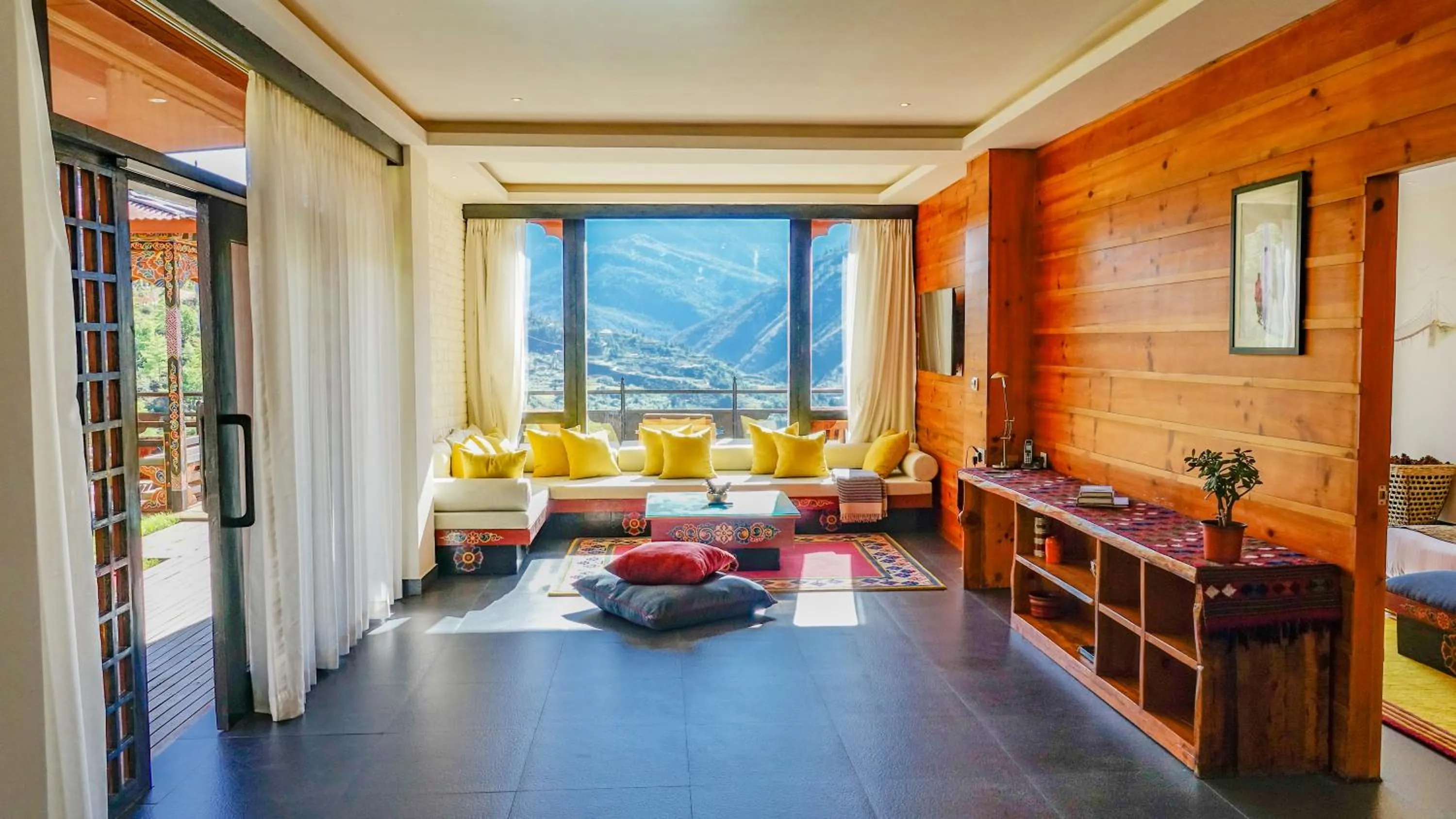 Living room in The Postcard Dewa, Thimphu, Bhutan