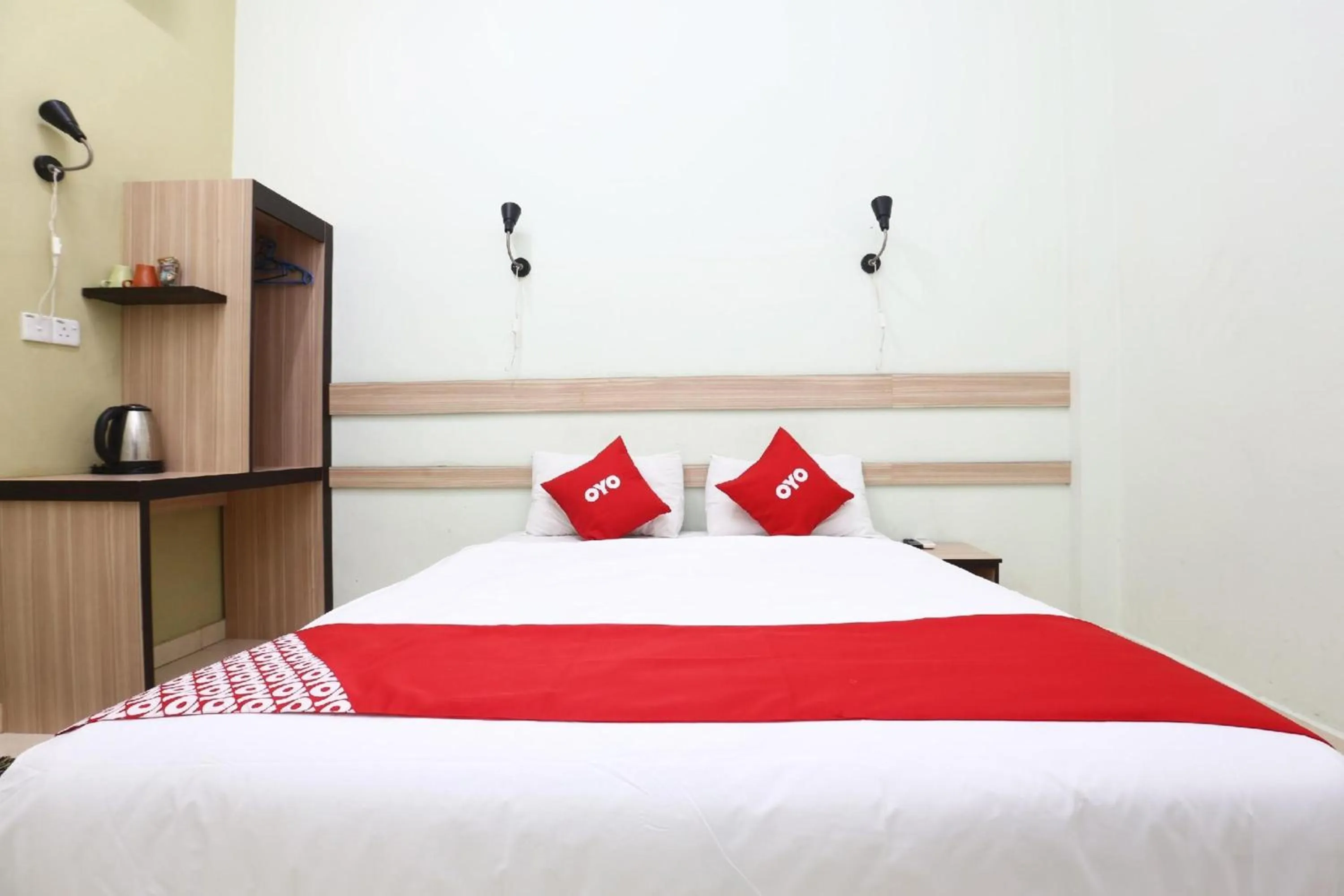 View (from property/room), Bed in Hotel O Green Mango @ Sri Cemerlang