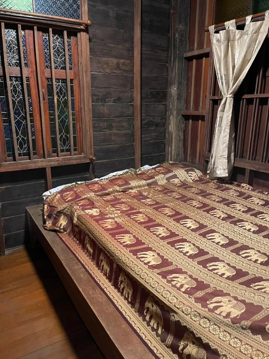 Bed in Ayothaya Riverside House