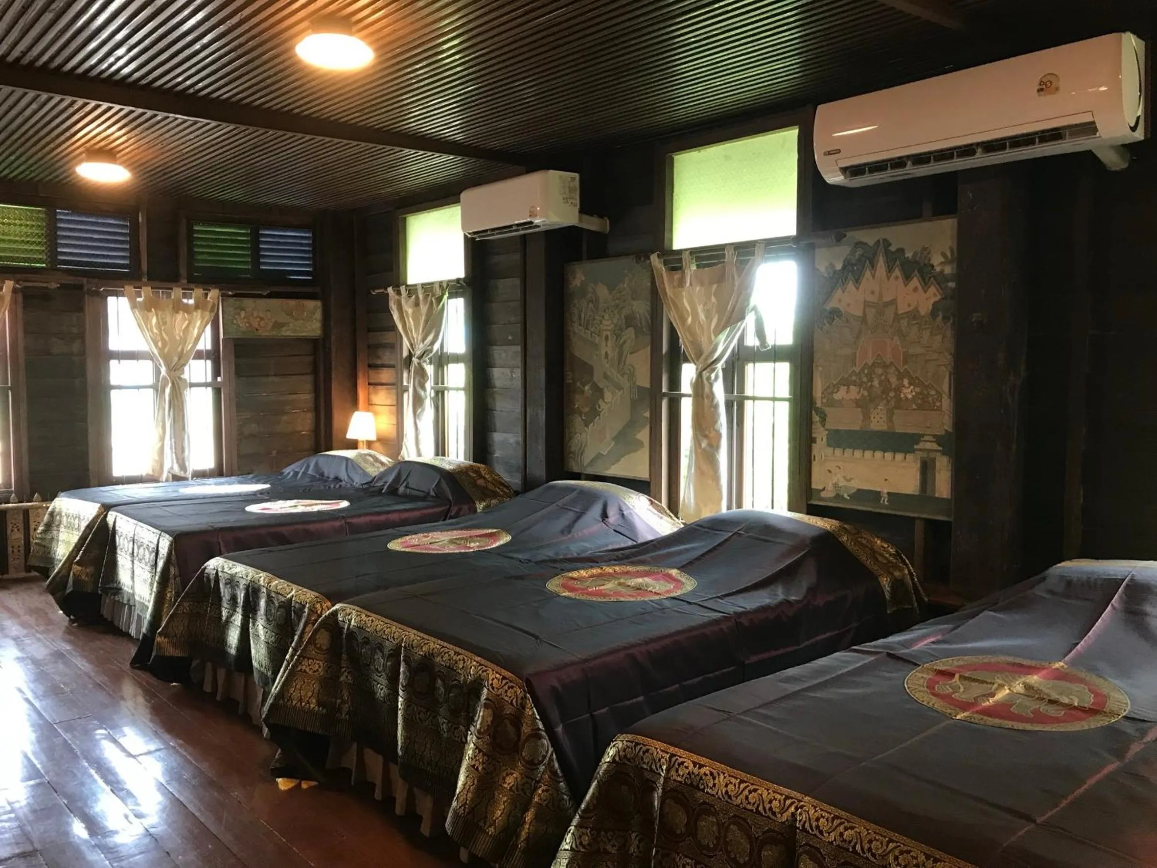 Bed in Ayothaya Riverside House