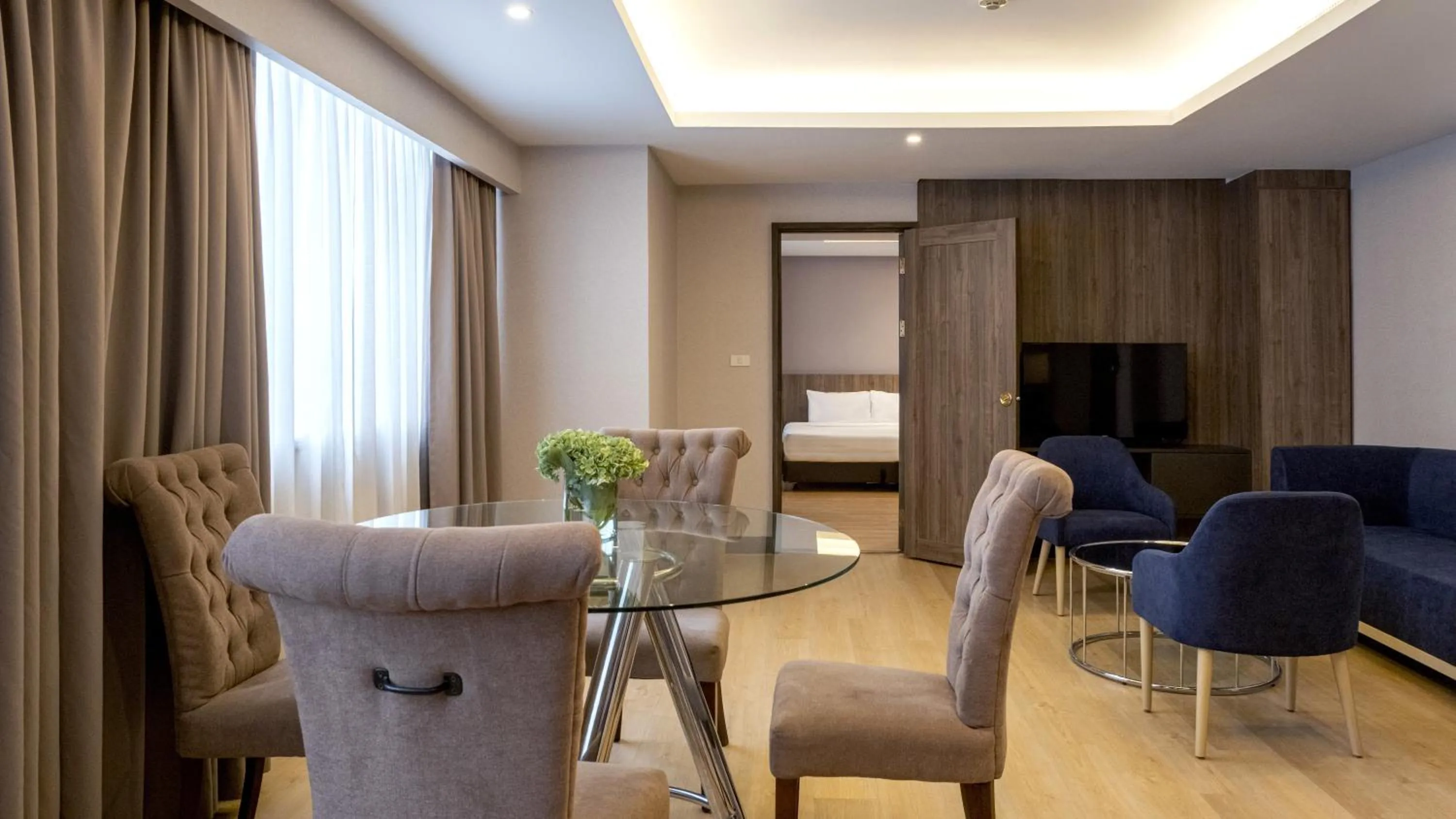 Living room in Rembrandt Residences Bangkok