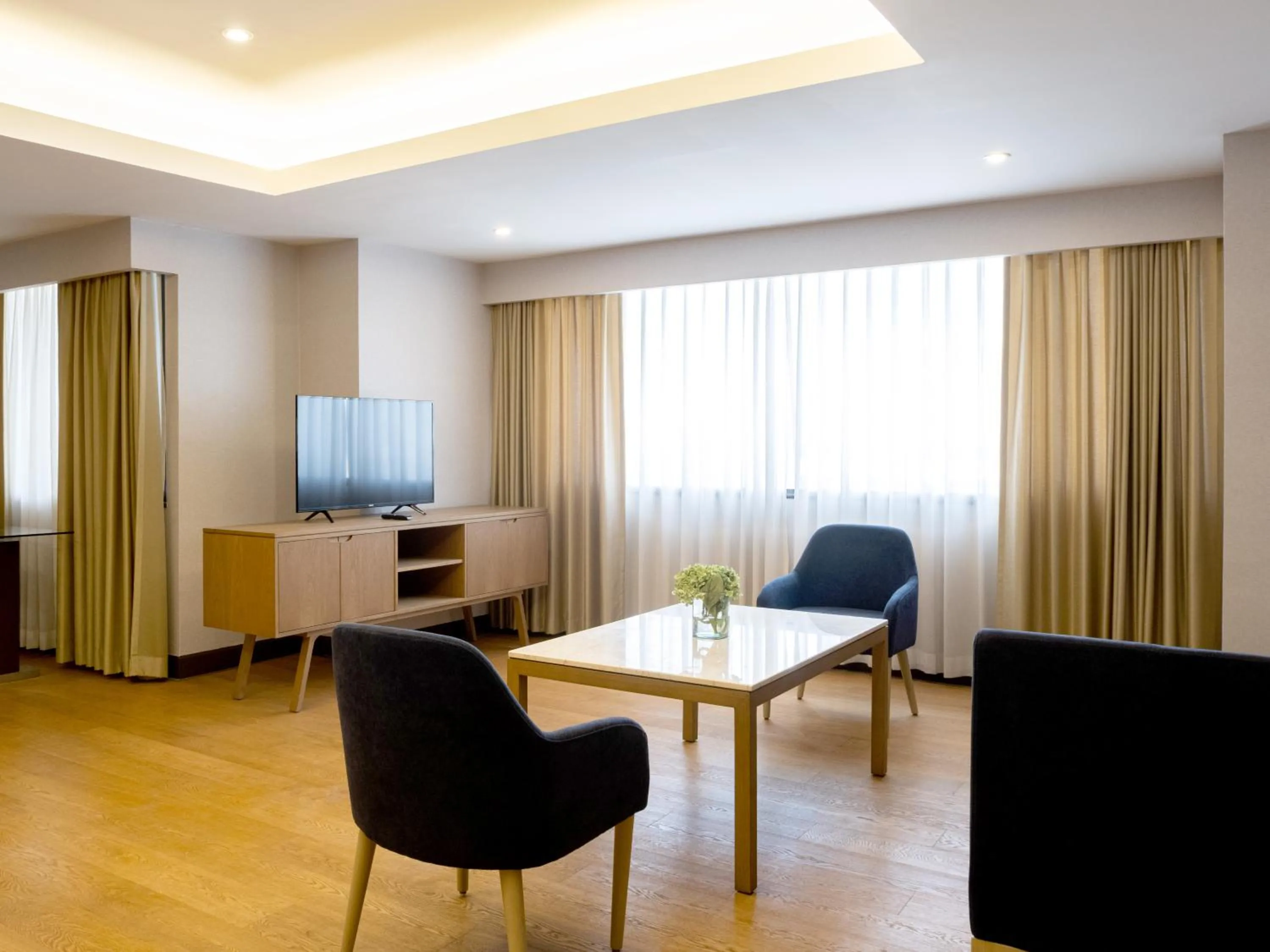 Living room in Rembrandt Residences Bangkok