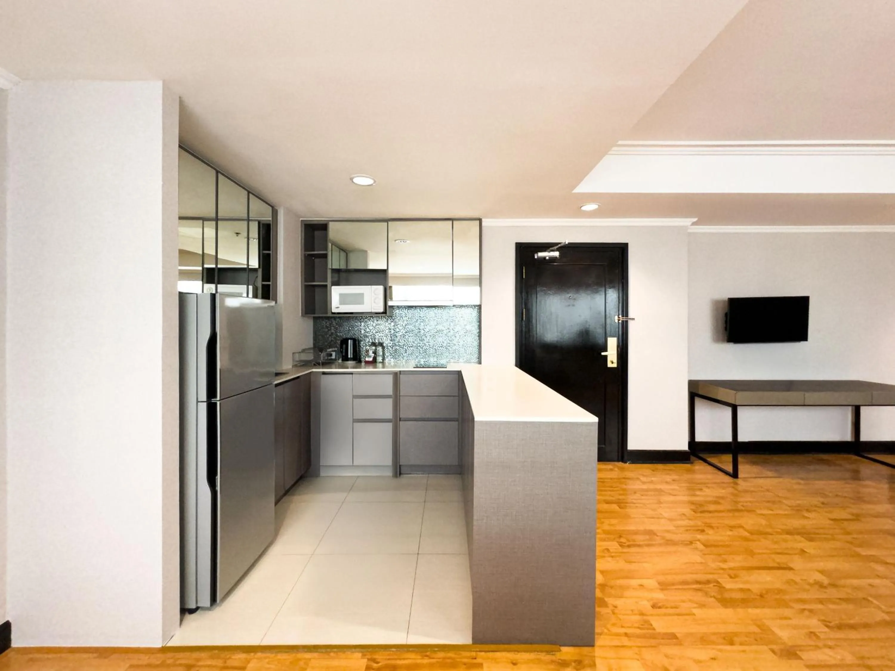 kitchen in Rembrandt Residences Bangkok