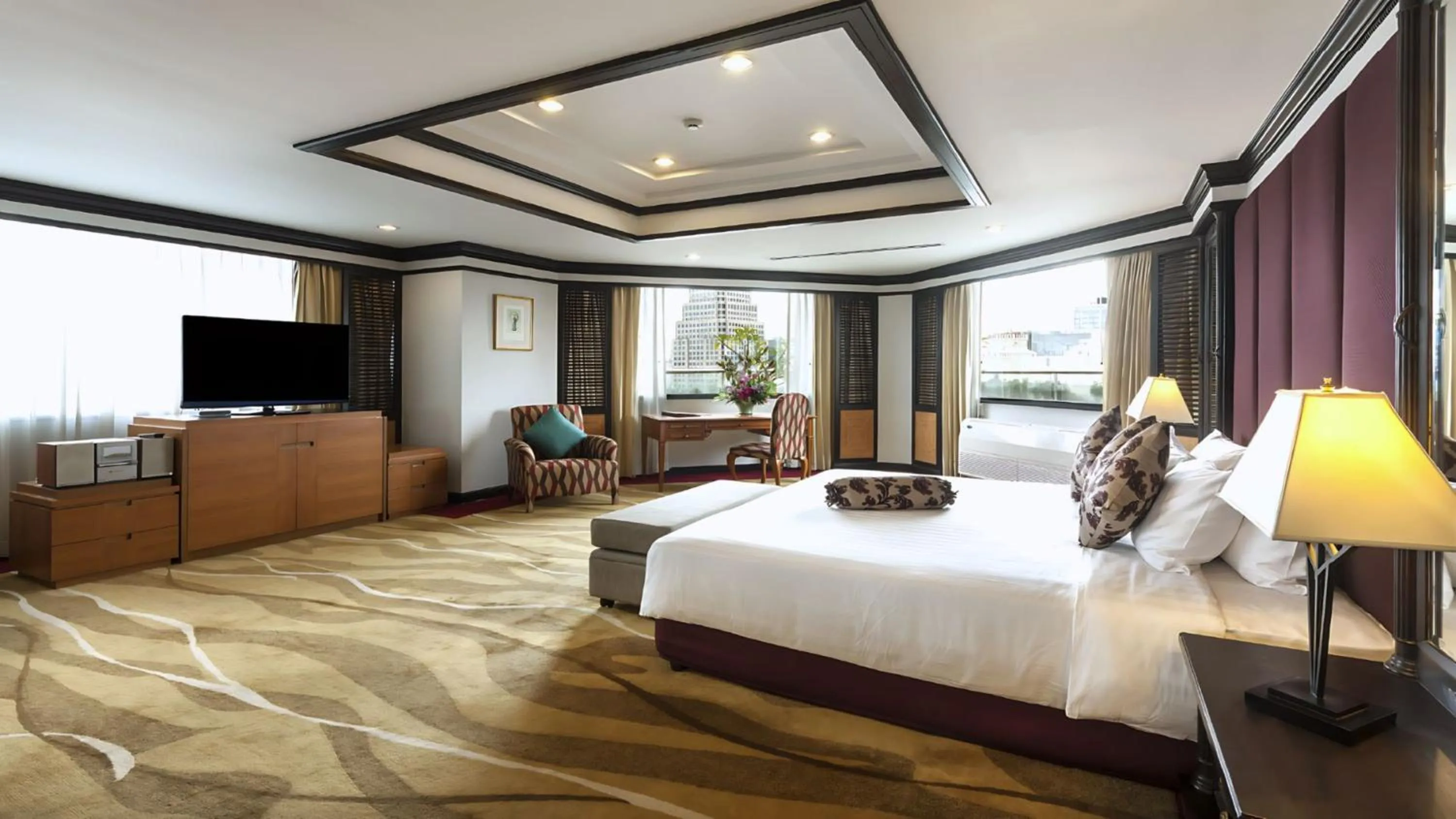 Bed in Rembrandt Residences Bangkok