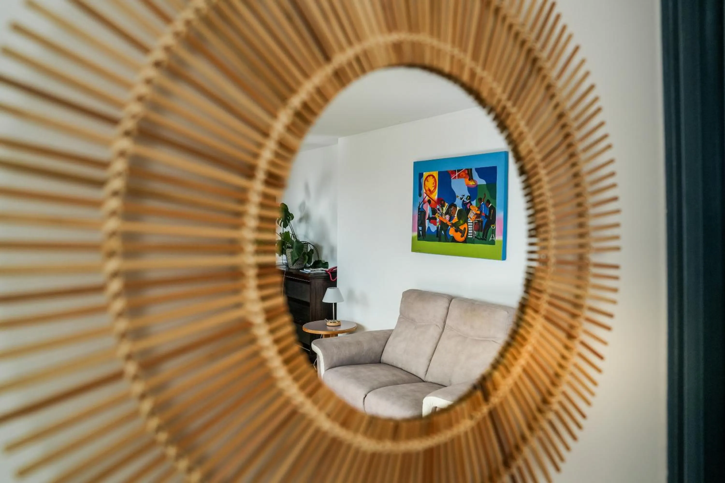 Living room in Hotel Le Pavillon Bleu