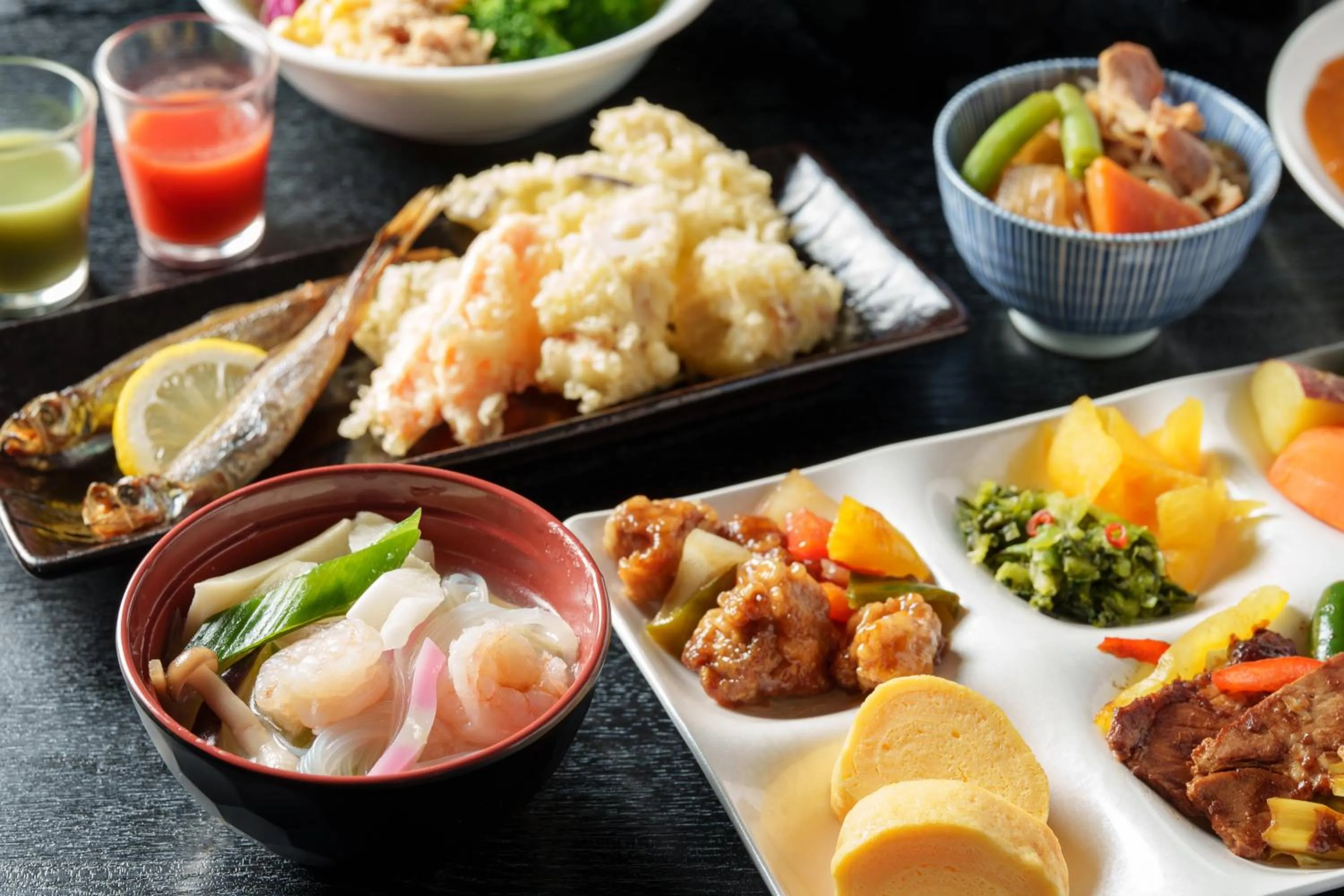 Buffet breakfast in Hotel Vista Kumamoto Airport