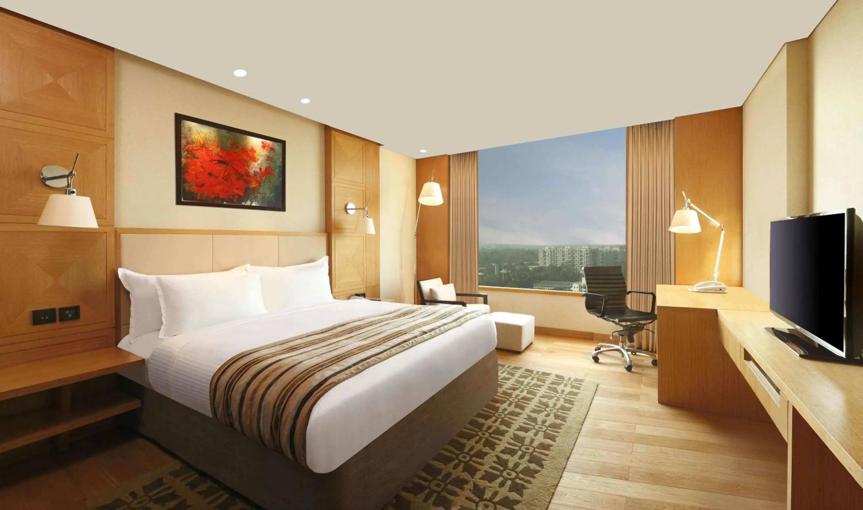 Bedroom, Bed in DoubleTree by Hilton-Pune Chinchwad