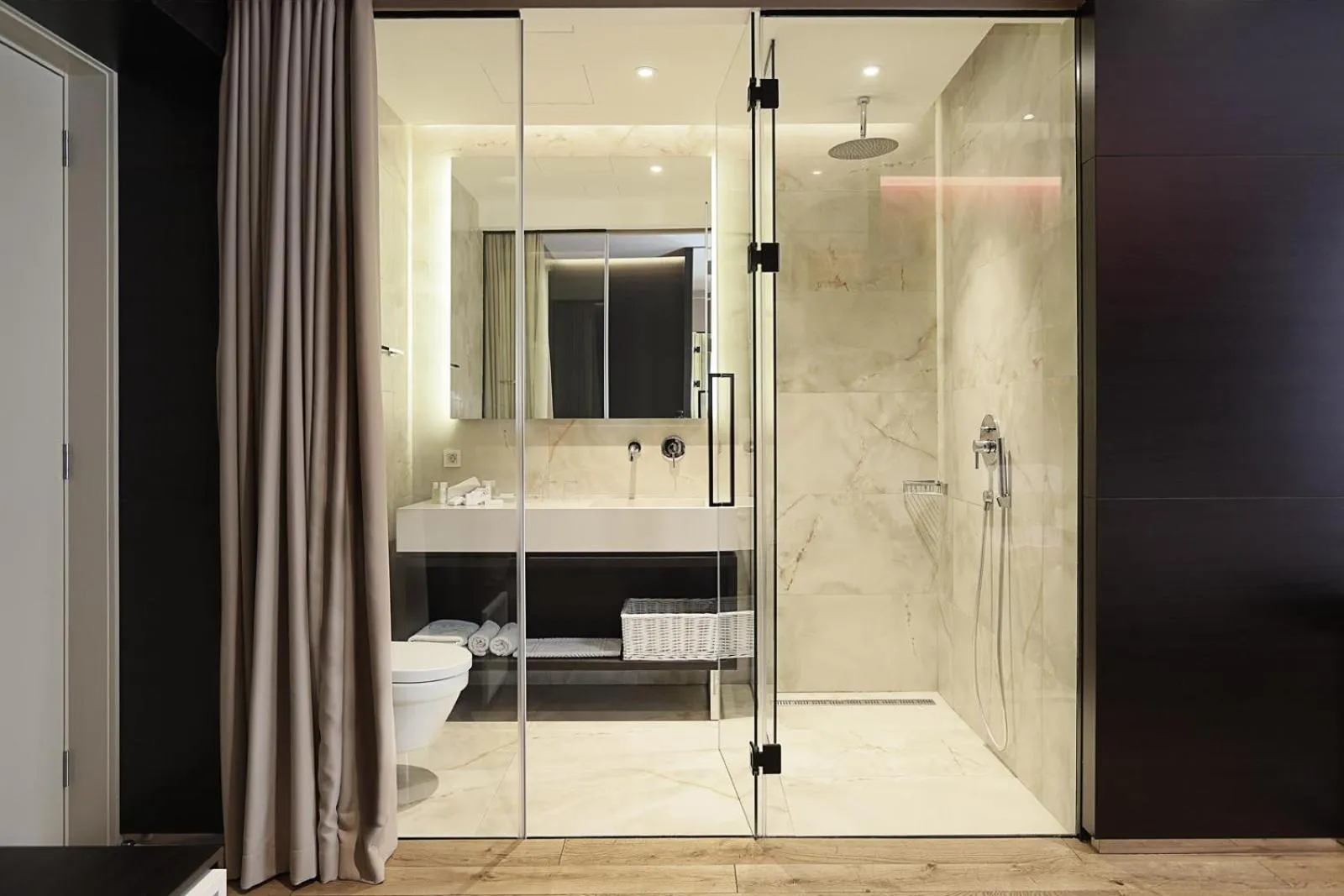 Bathroom in Maccani Black Luxury Suites