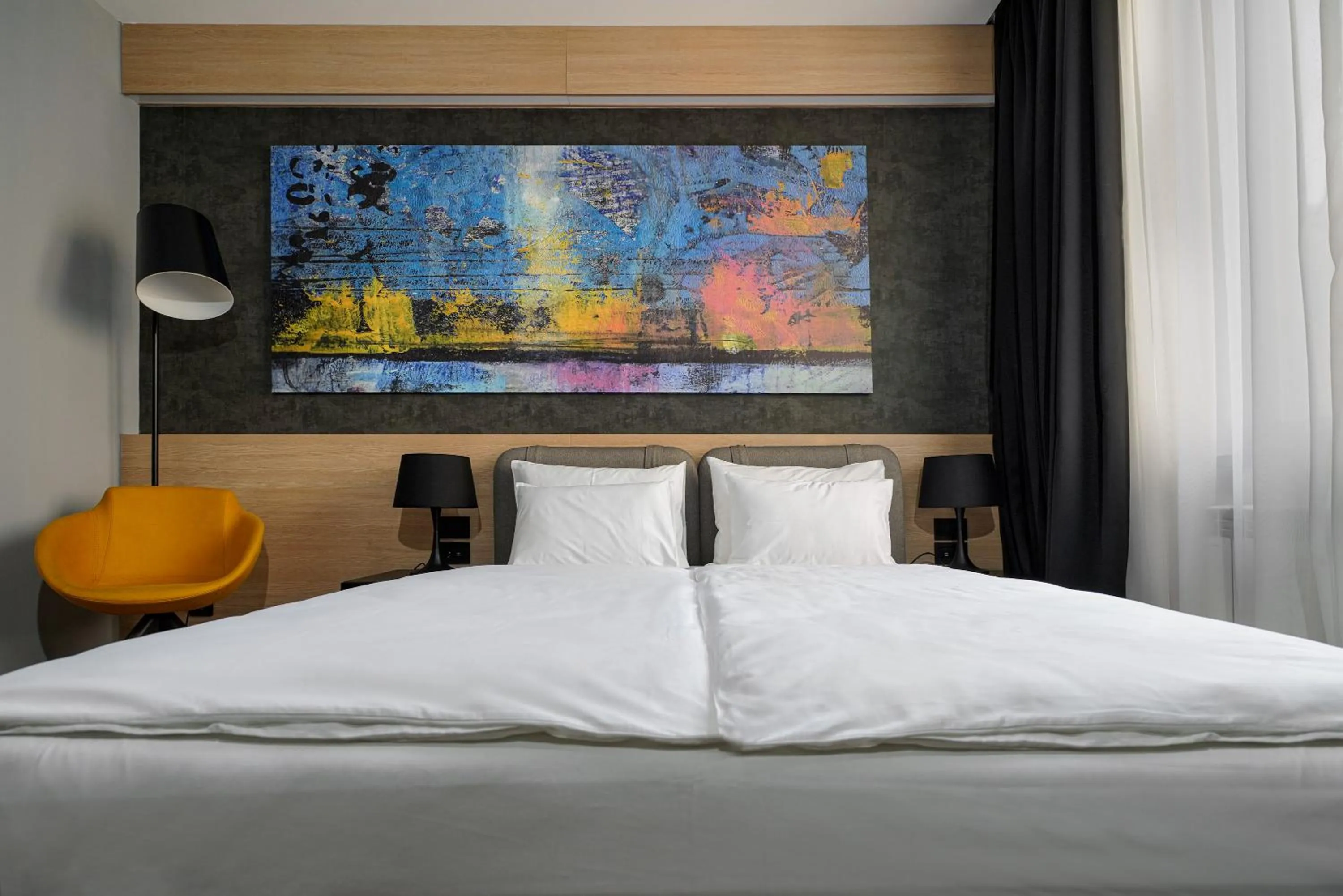 Bed in Maccani Black Luxury Suites