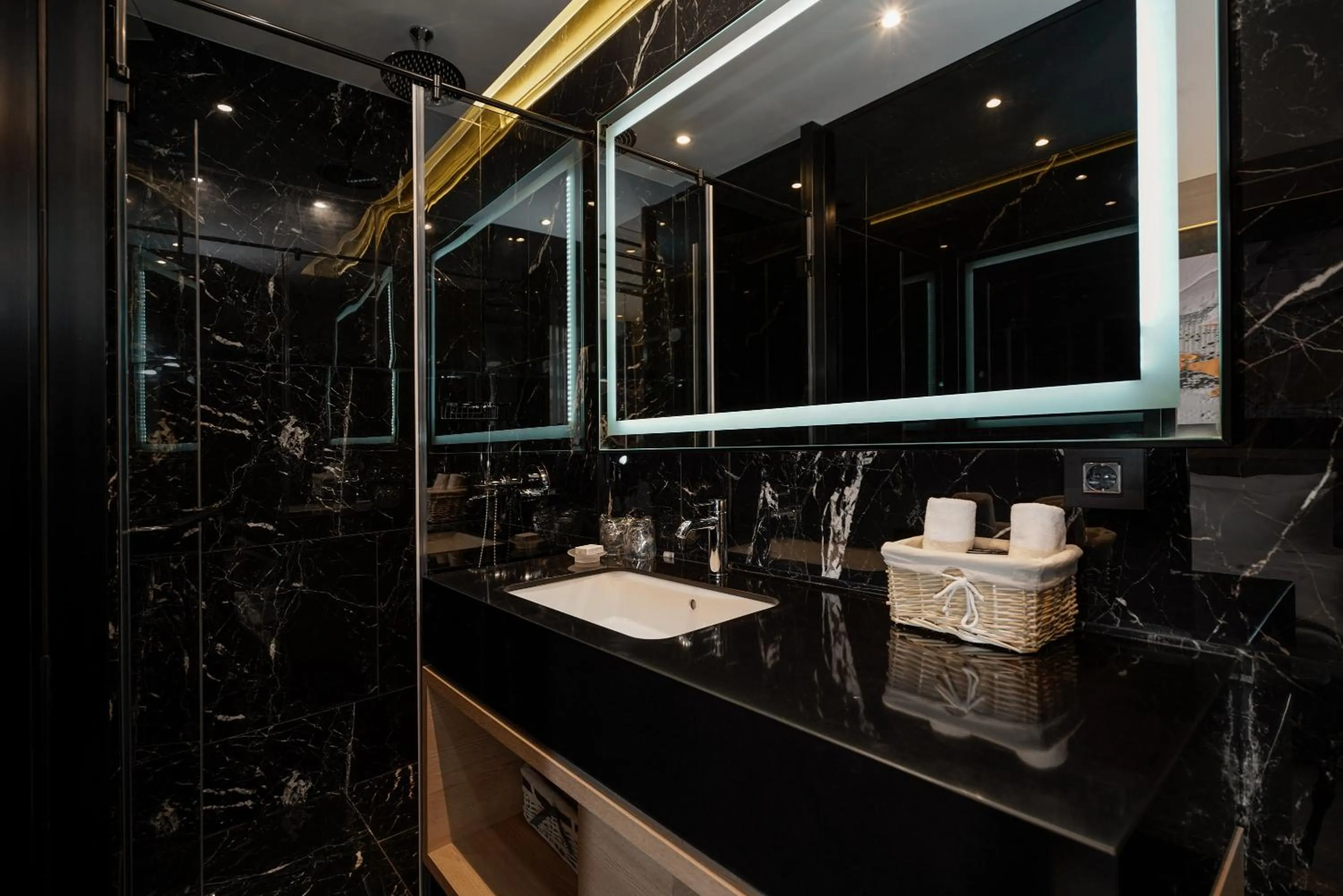 Bathroom in Maccani Black Luxury Suites