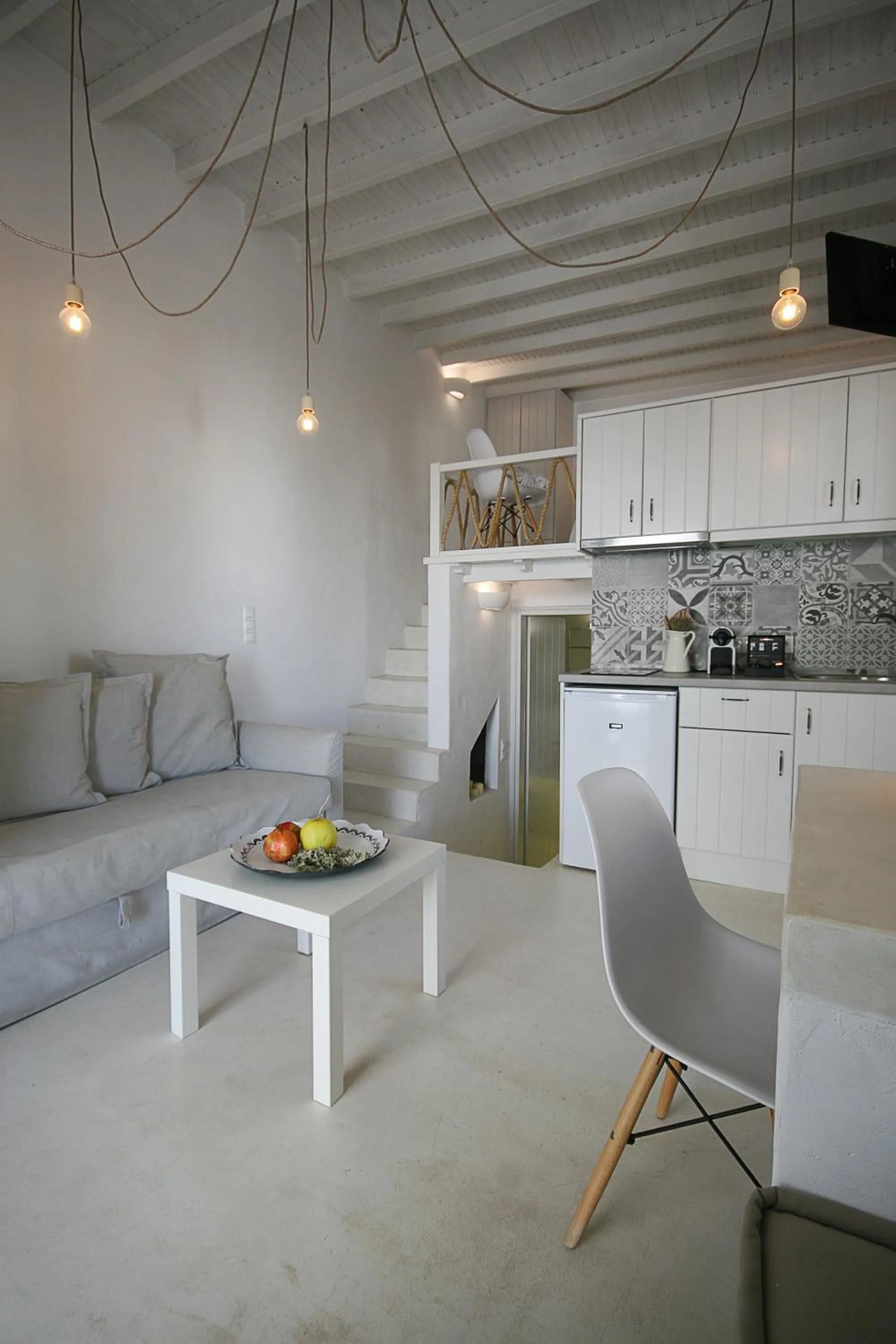 Kitchen or kitchenette in Kallichoron Art Boutique Hotel