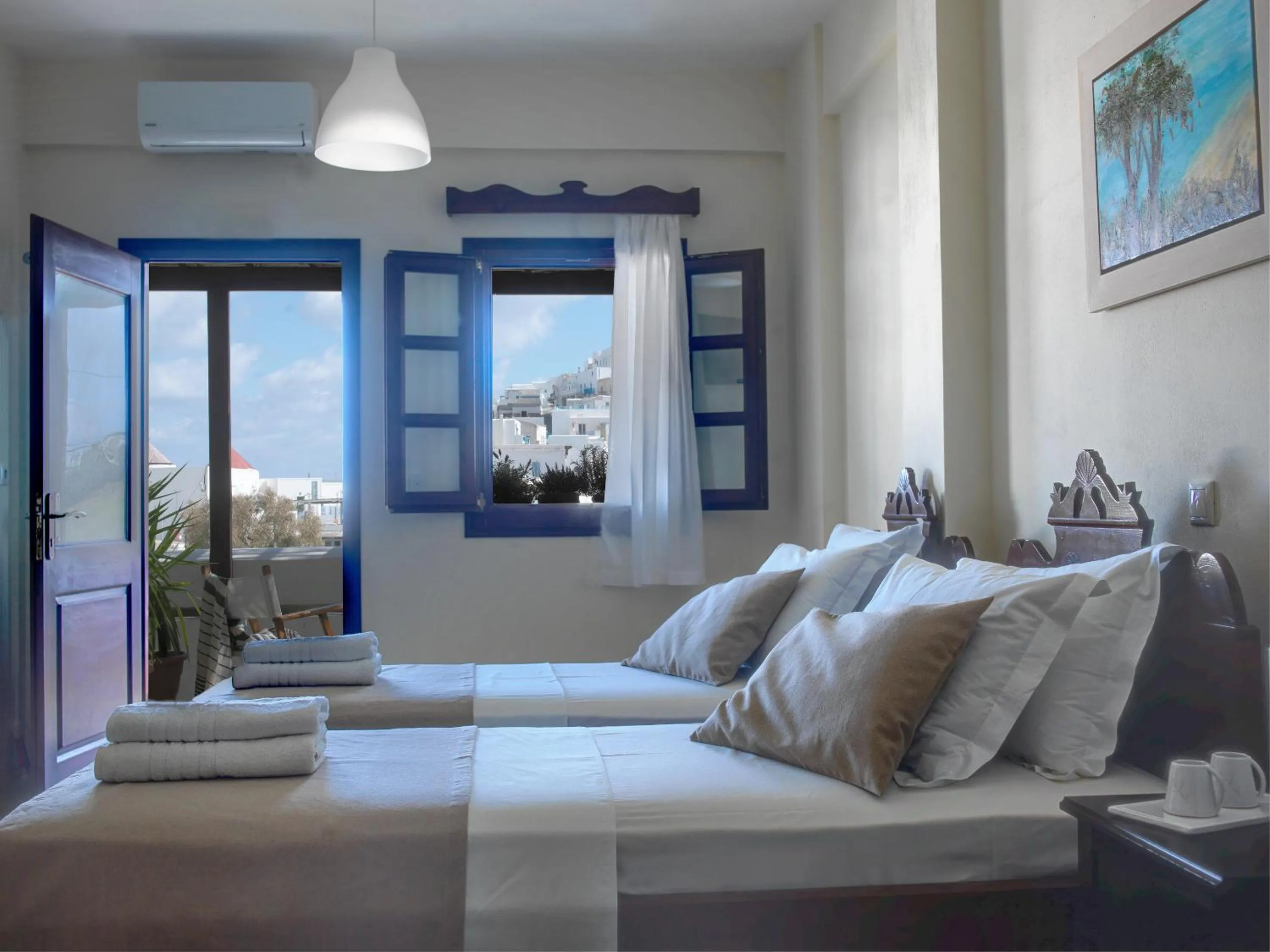 View (from property/room), Bed in Kallichoron Art Boutique Hotel