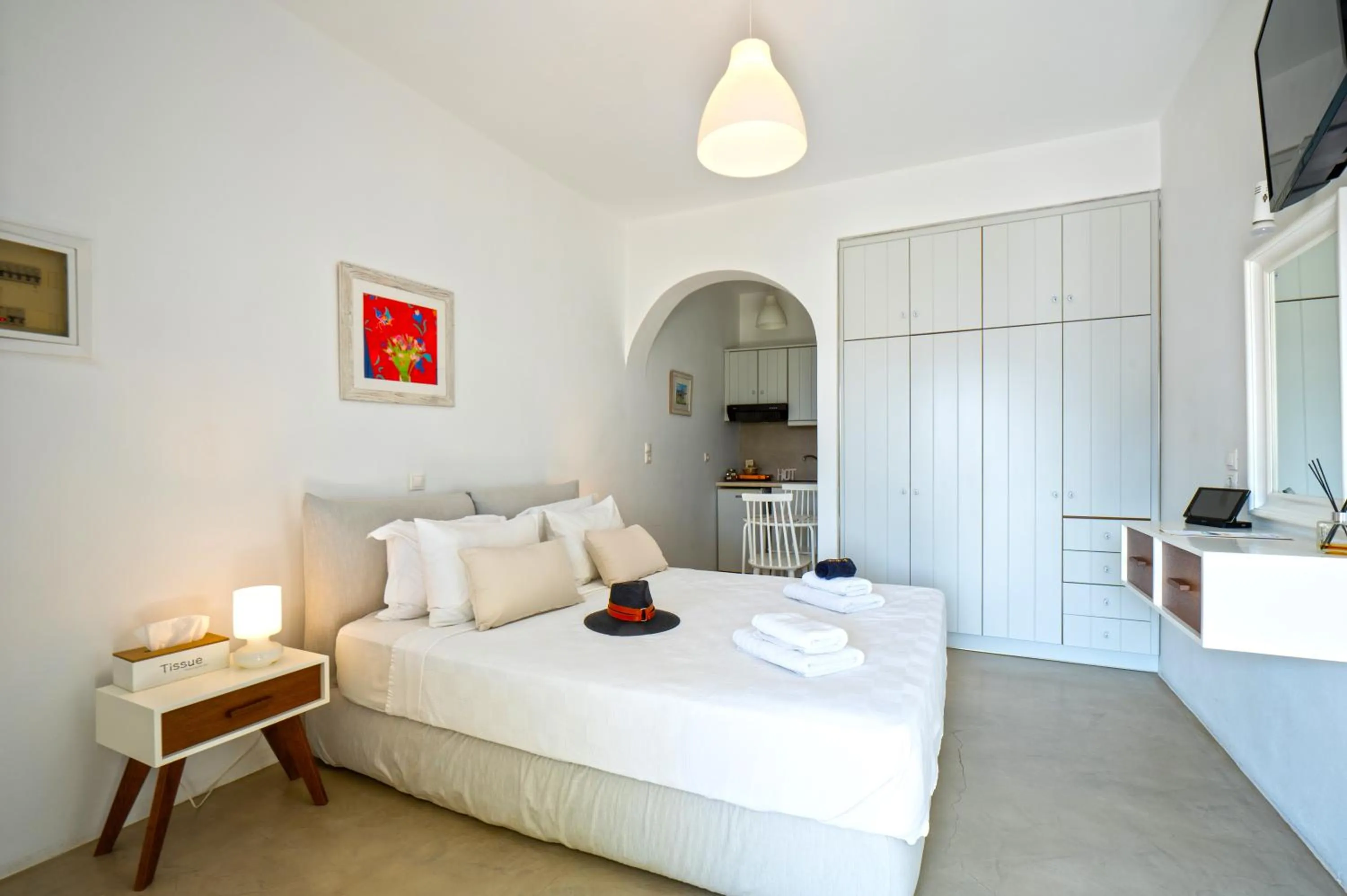 Bed in Kallichoron Art Boutique Hotel